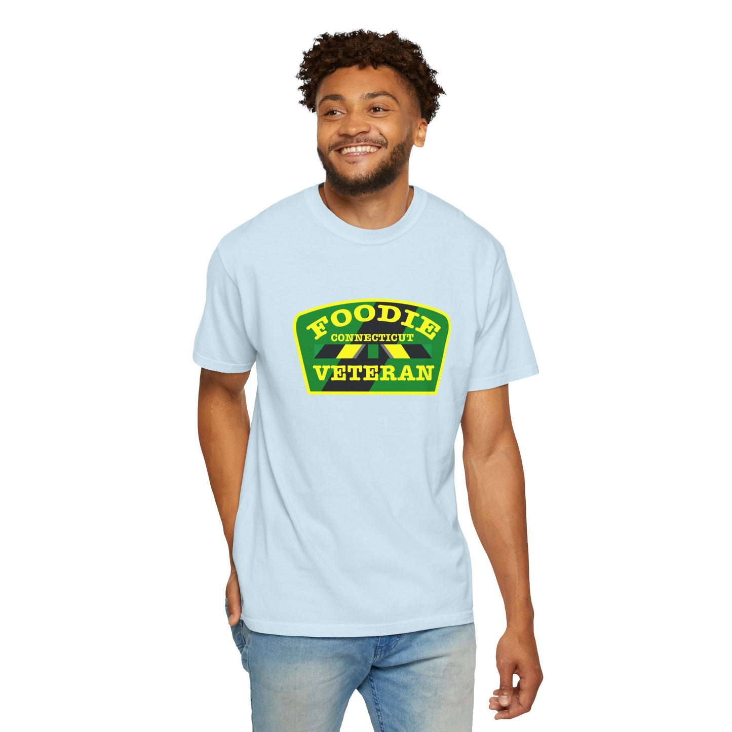 L.O.E.F Foodie Veteran CONNECTICUT Unisex Tee Shirt (Yellow)