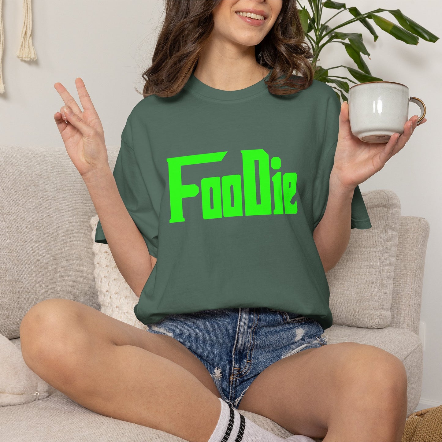 L.O.E.F Foodie Unisex Tee Shirt (Neon Green)