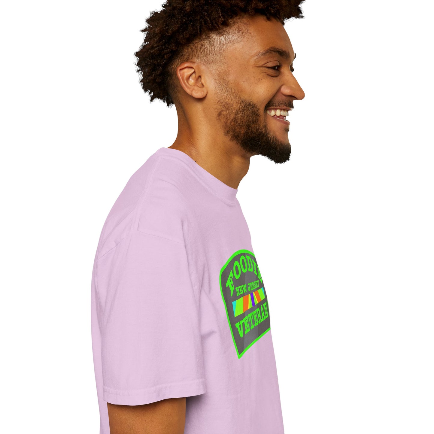 L.O.E.F Foodie Veteran NEW JERSEY Unisex Tee Shirt (Neon Green)