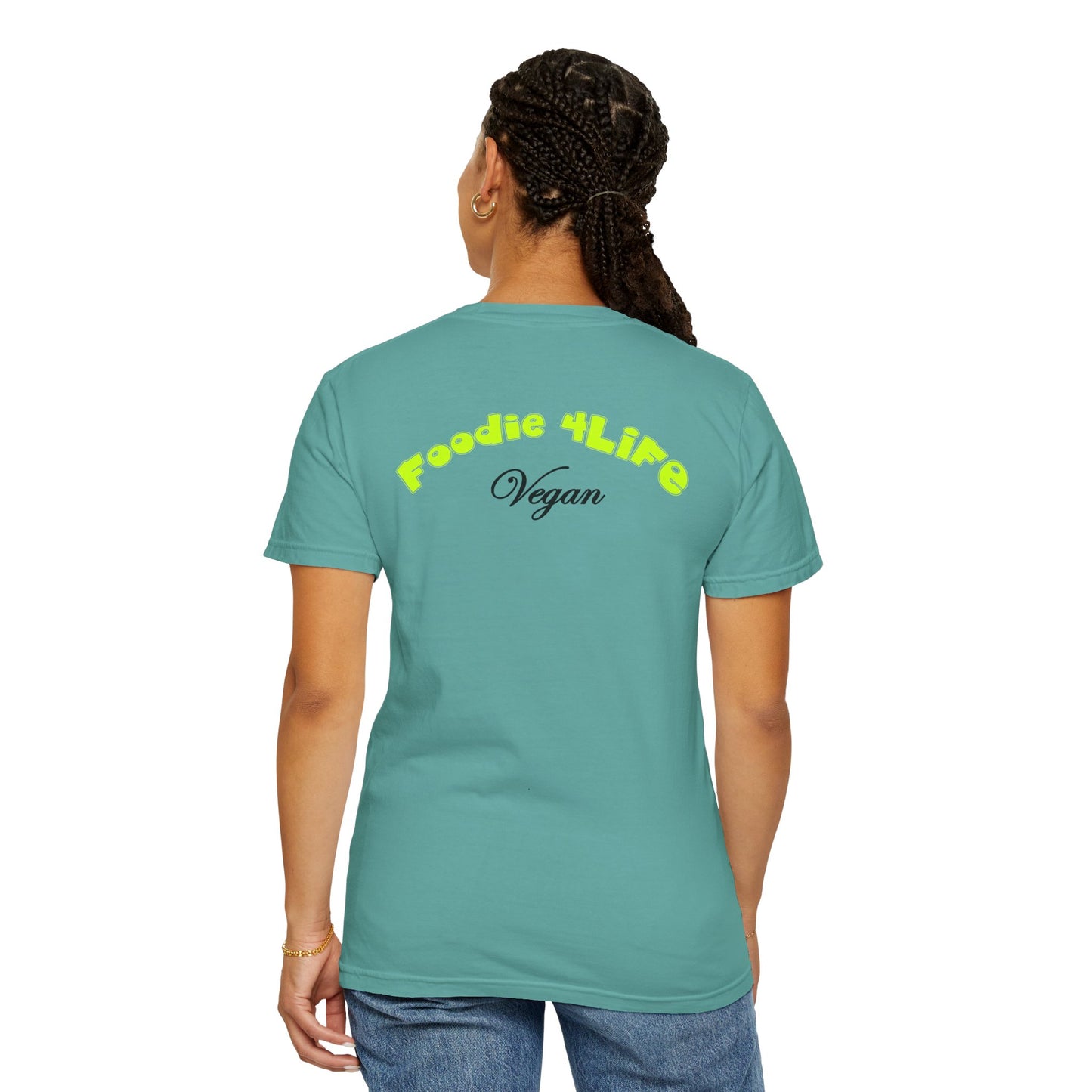 L.O.E.F Foodie 4Life Vegan Unisex Tee Shirt (Neon Yellow)