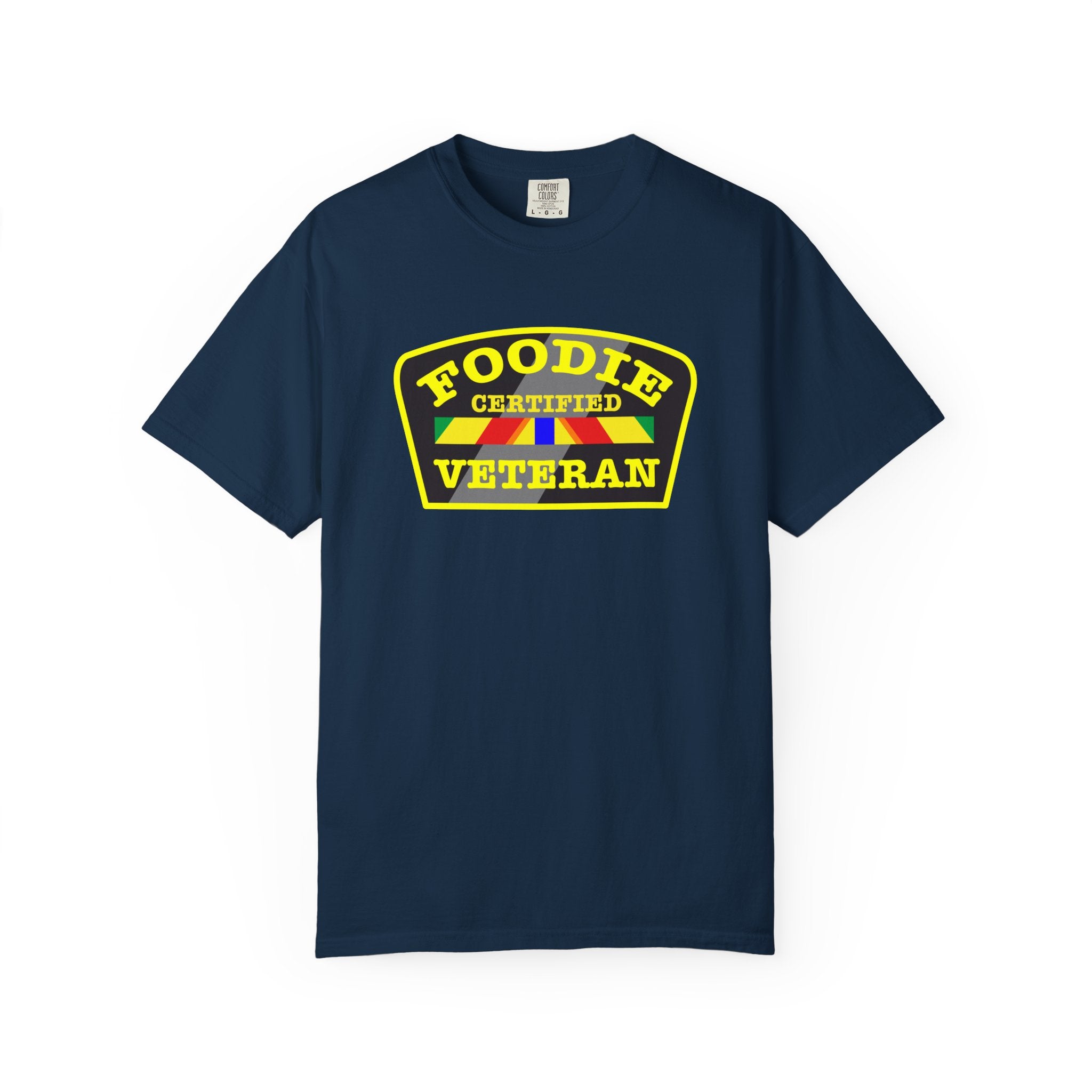 L.O.E.F Foodie CERTIFIED Veteran Unisex Tee Shirt (Yellow)