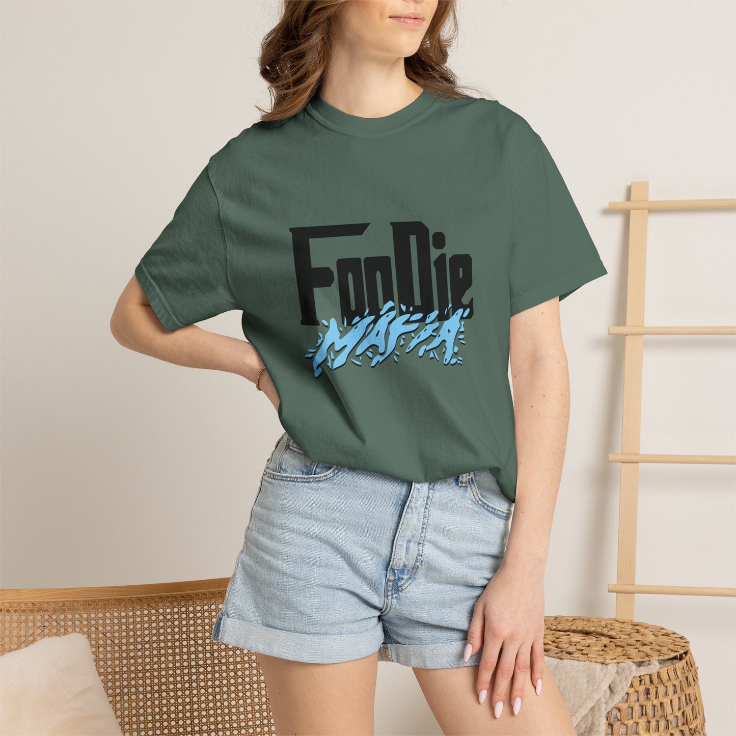 L.O.E.F Foodie Mafia Unisex Tee Shirt (Baby Blue)