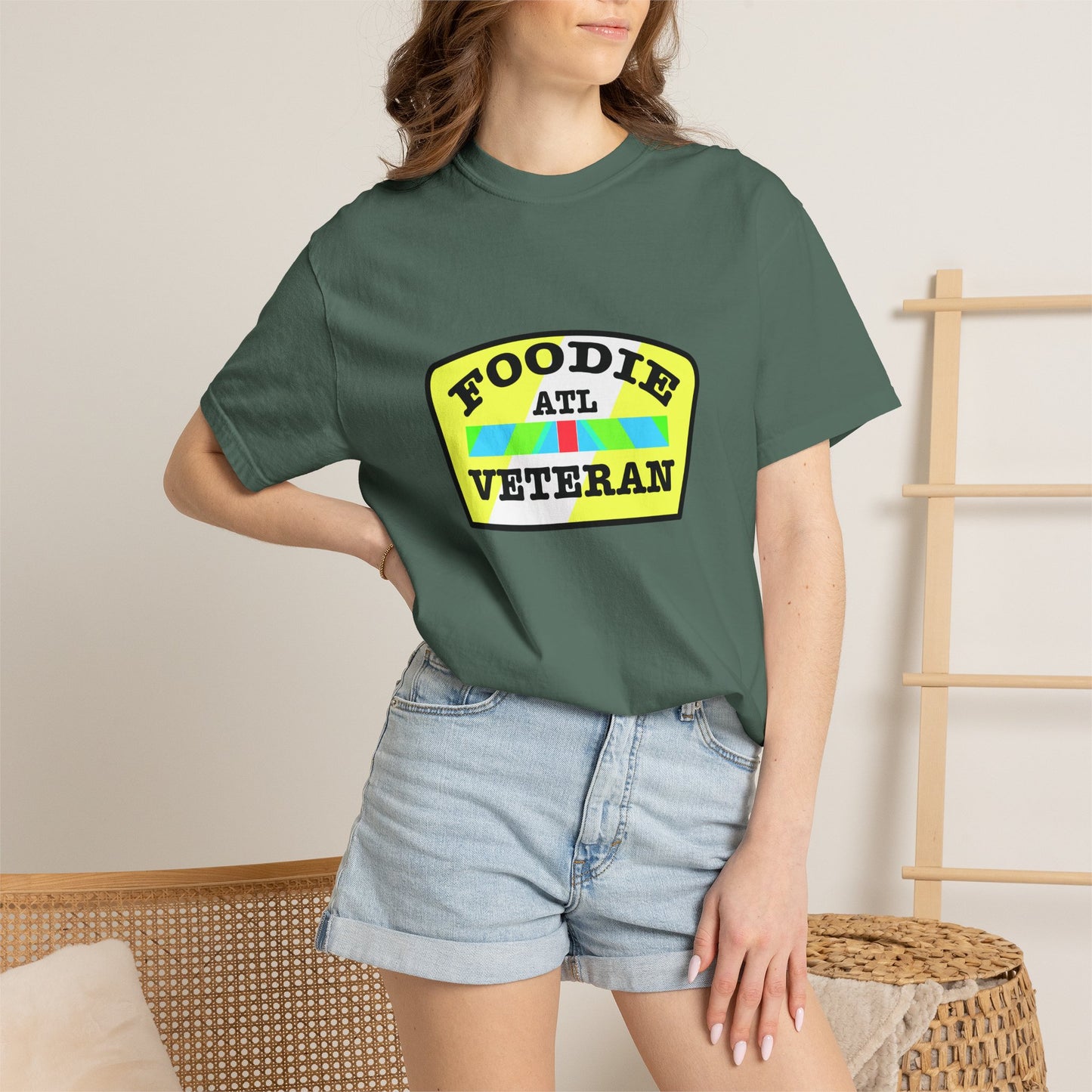 L.O.E.F Foodie Veteran ATL Unisex Tee Shirt (Yellow and Black)