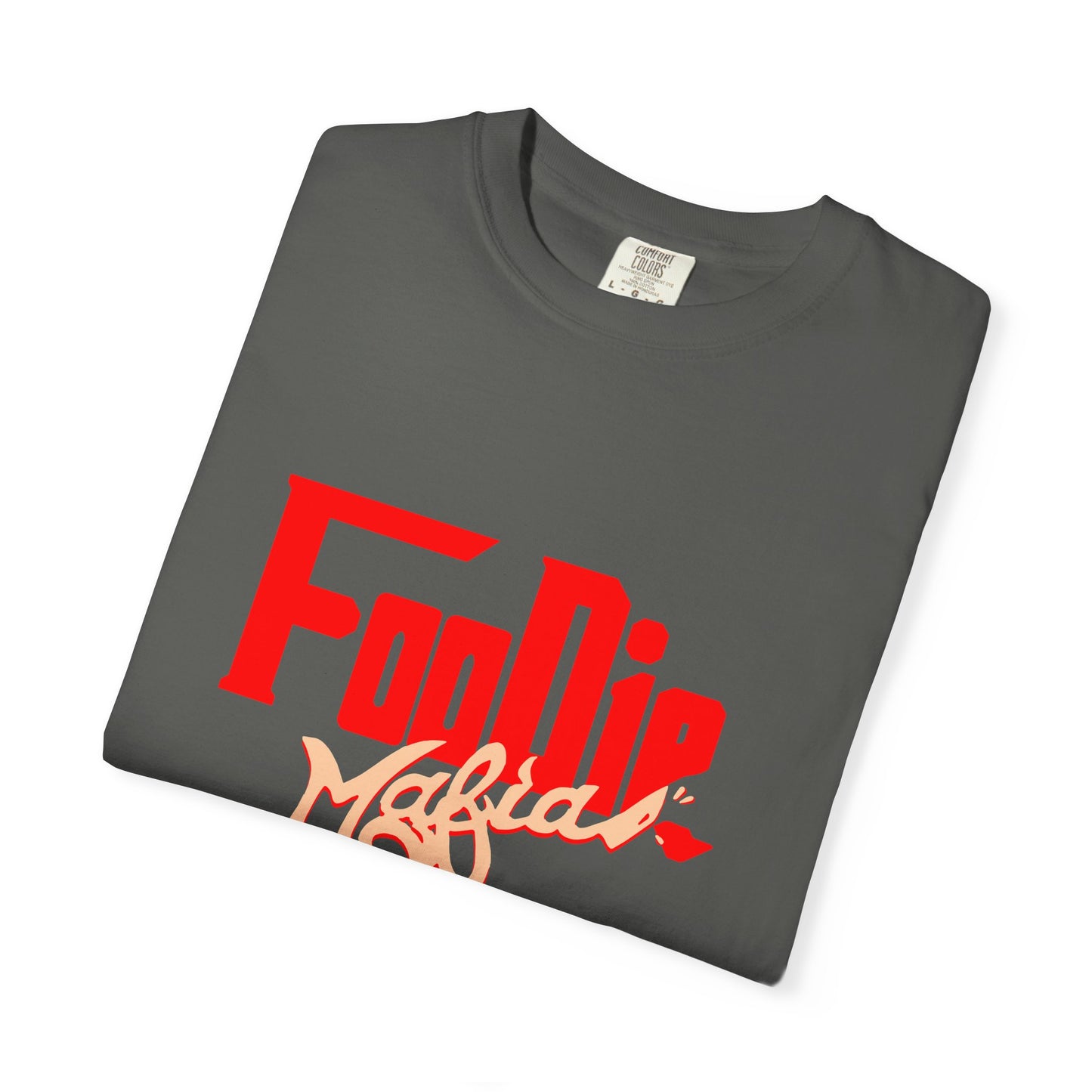 L.O.E.F Red Foodie Mafia Unisex Tee Shirt (Peach)