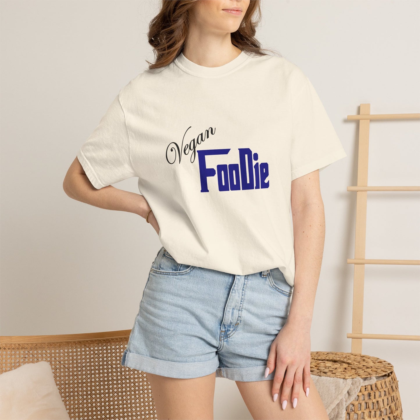 L.O.E.F Unisex Vegan Foodie Tee Shirt (Dark Blue)
