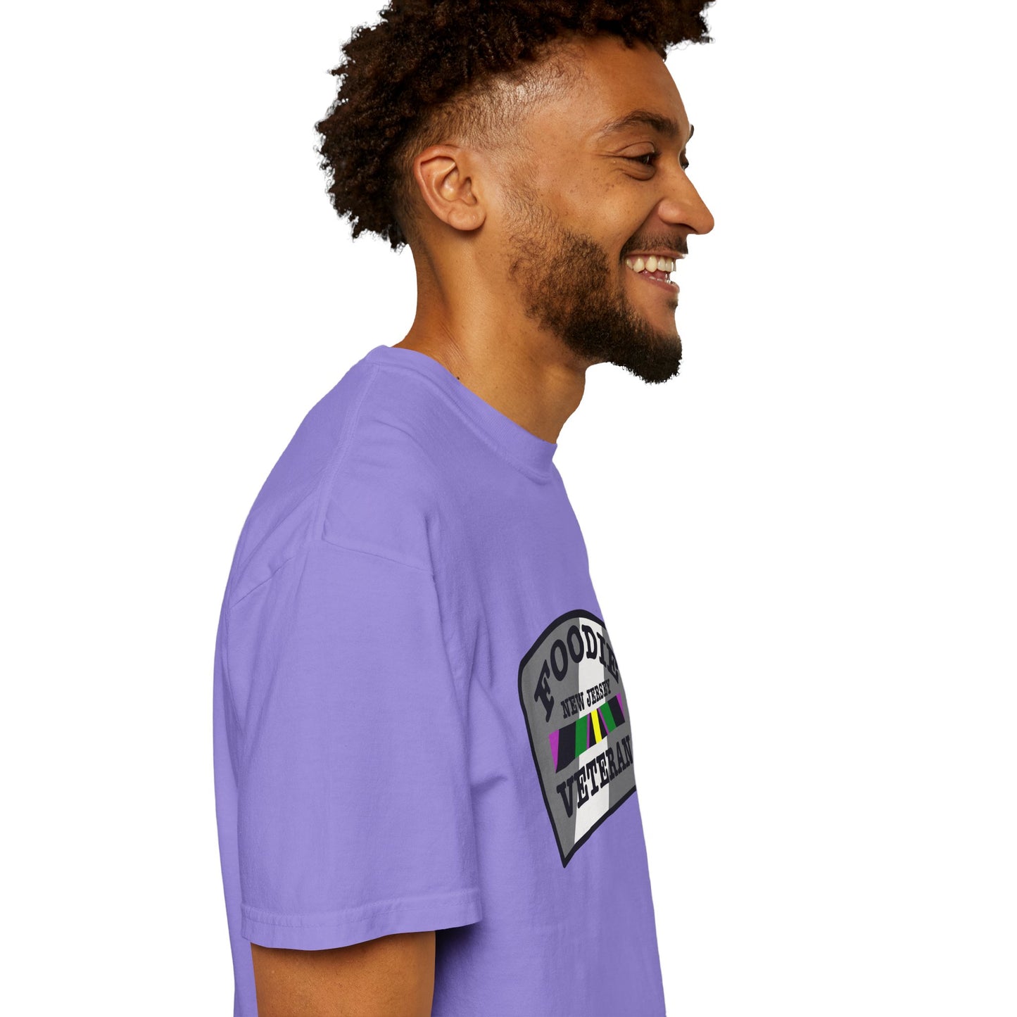 L.O.E.F Foodie Veteran New Jersey Unisex Tee Shirt (Gray)