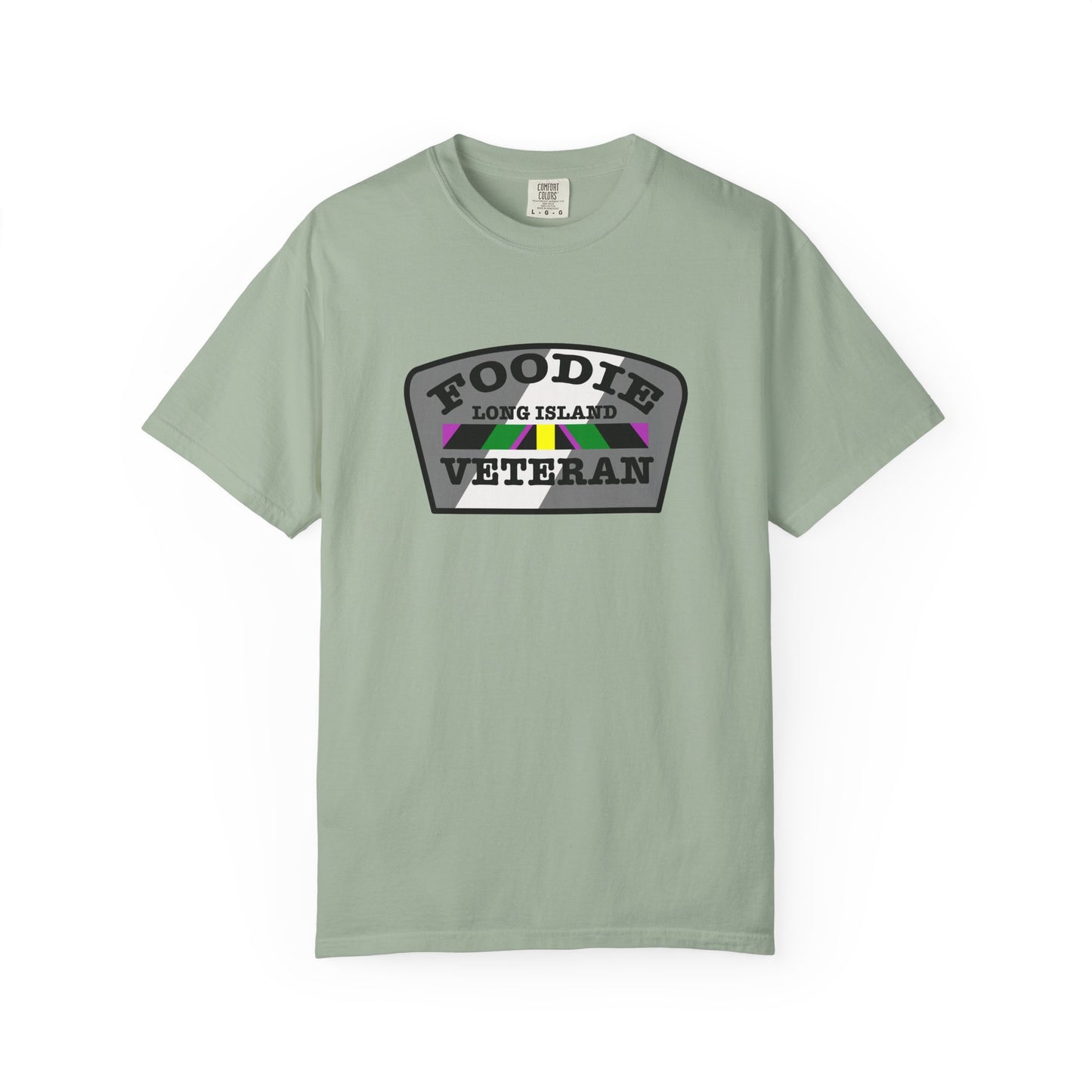 L.O.E.F Foodie Veteran Long Island Unisex Tee Shirt (Gray)