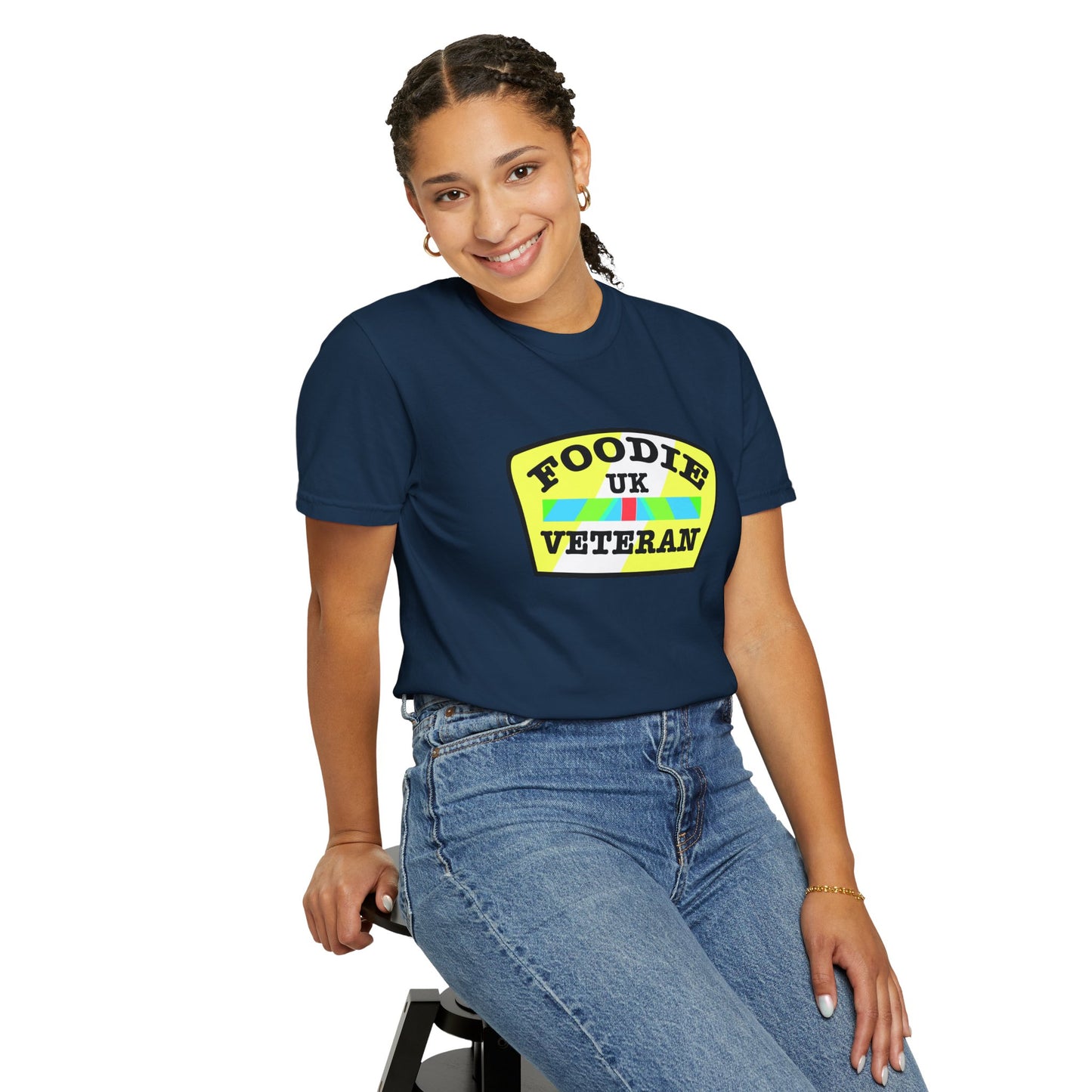 L.O.E.F Foodie Veteran UK Unisex Tee Shirt (Yellow and Black)