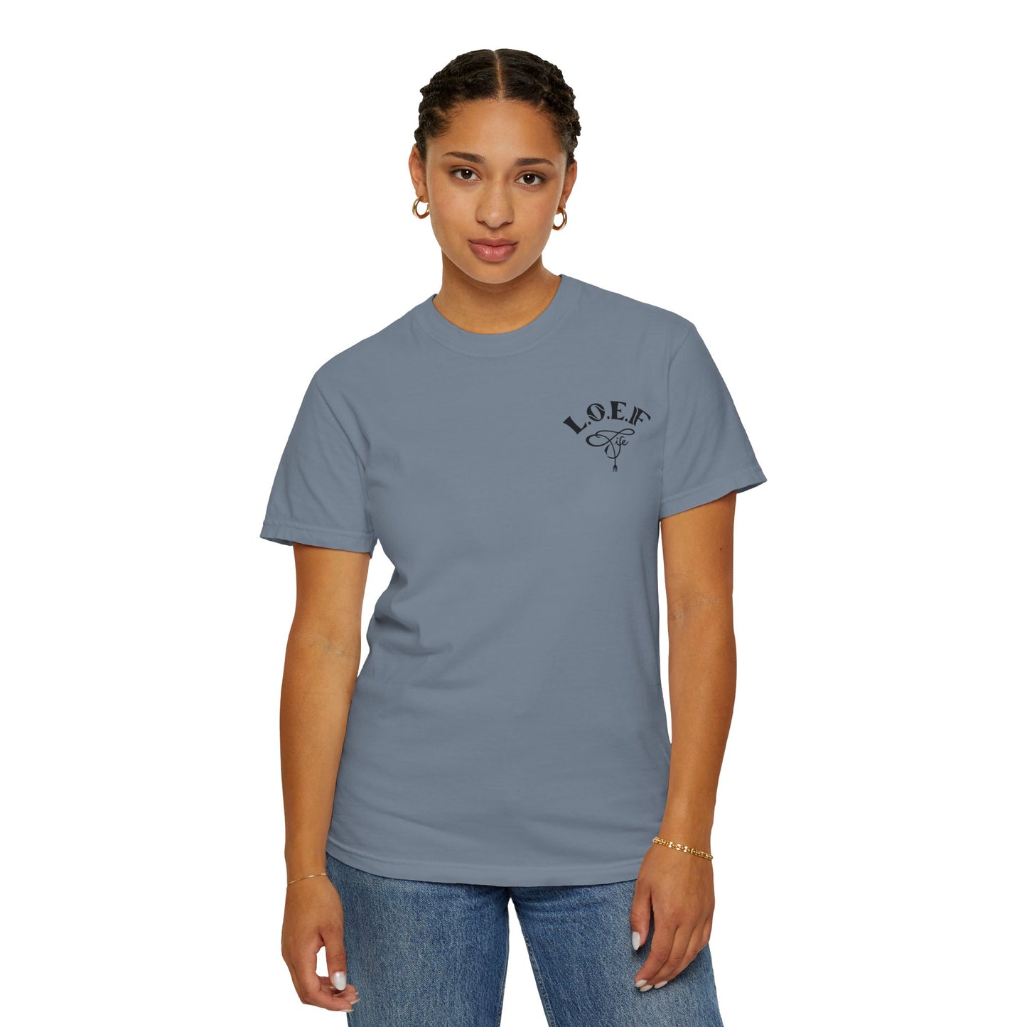 L.O.E.F LIFESTYLE OF EVERYDAY FOODIES Unisex Tee Shirt (Black)