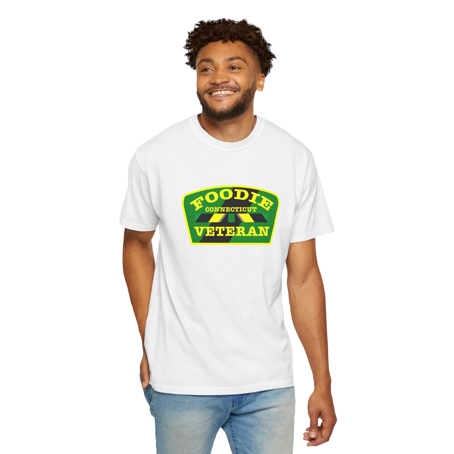 L.O.E.F Foodie Veteran CONNECTICUT Unisex Tee Shirt (Yellow)