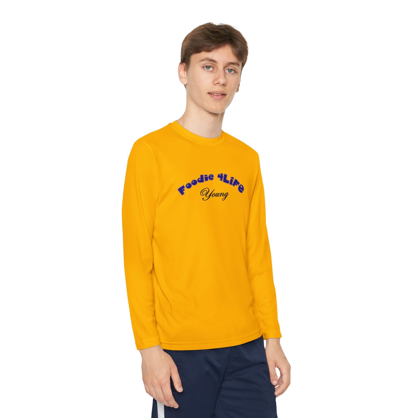 L.O.E.F Foodie 4Life Young Long Sleeve Tee  (Dark Blue)