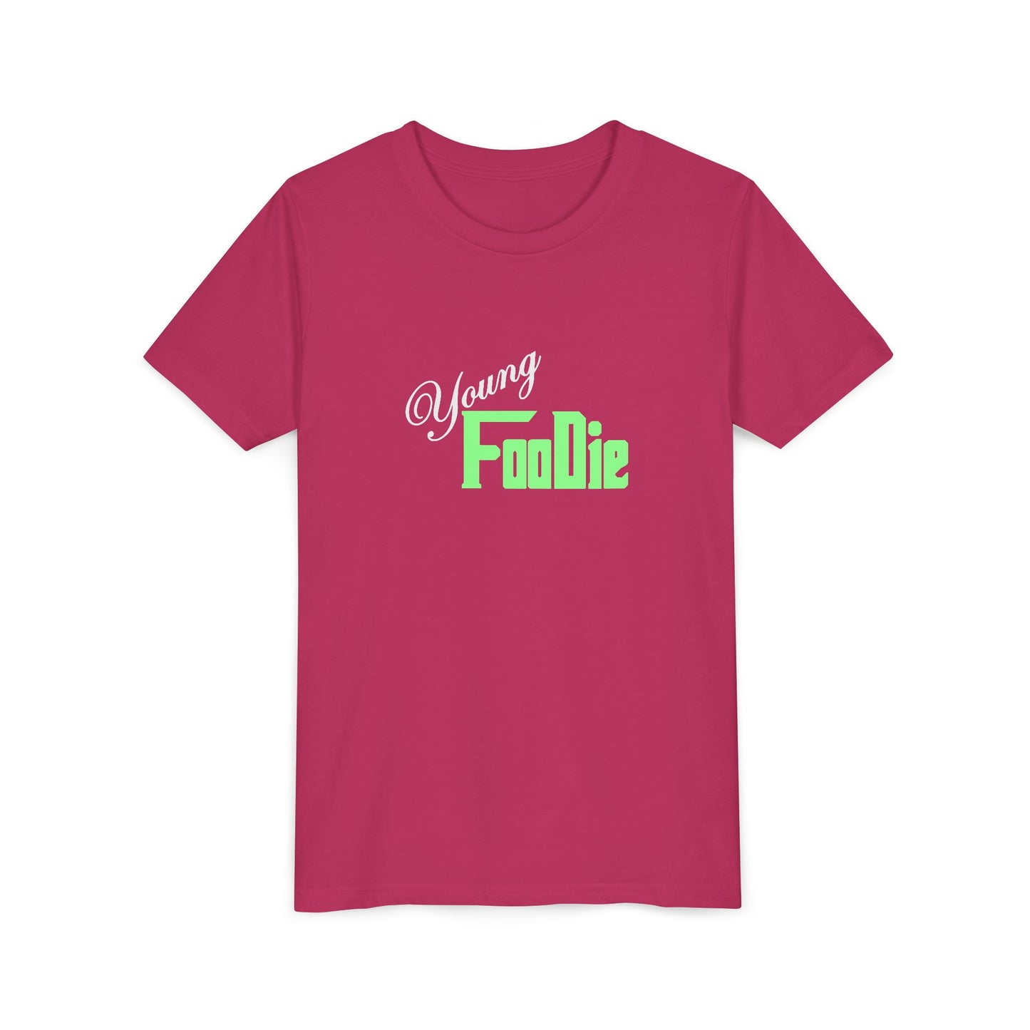 L.O.E.F White Young Foodie Youth Short Sleeve Tee (Mint Green)