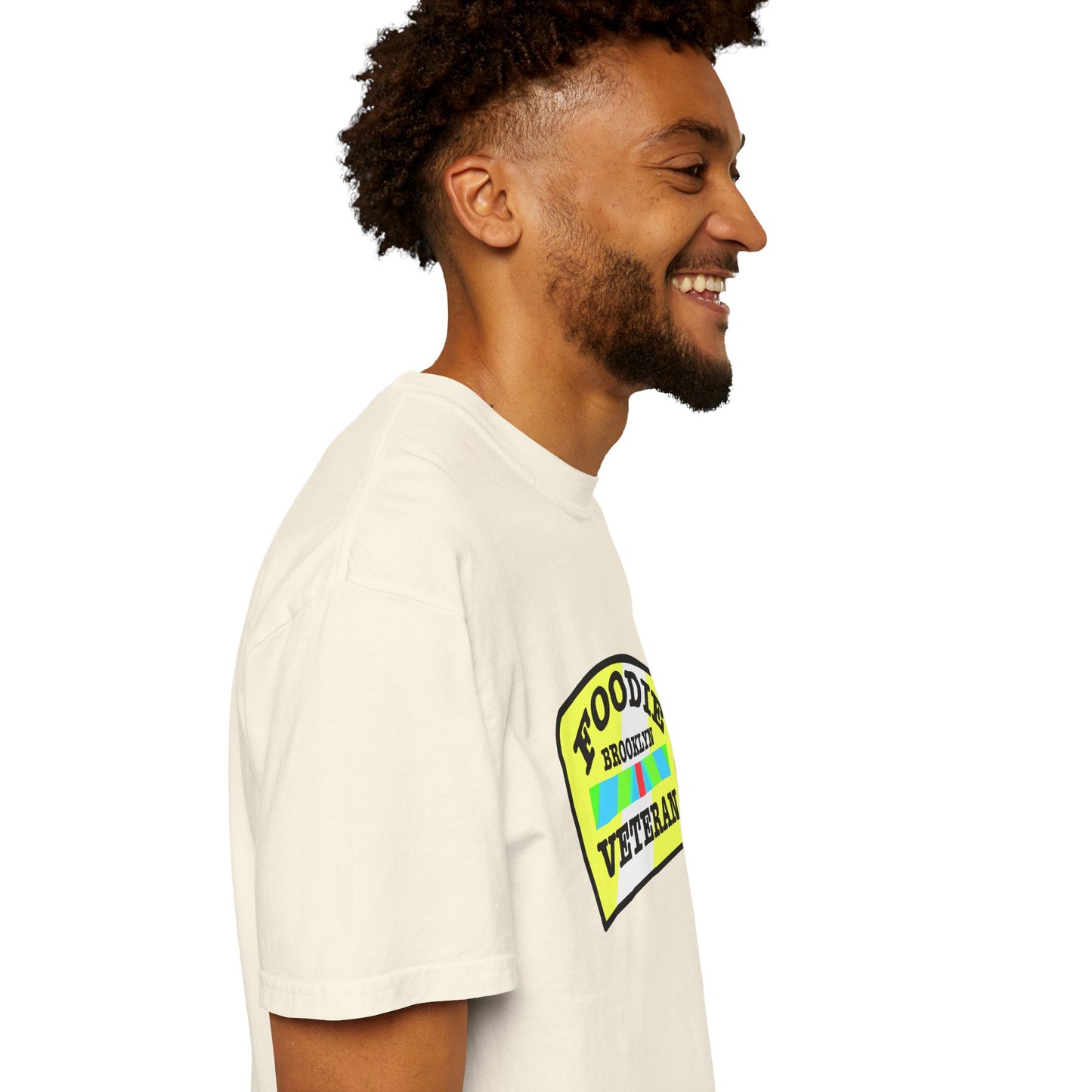 L.O.E.F Foodie Veteran BROOKLYN Unisex Tee Shirt (Yellow and Black)
