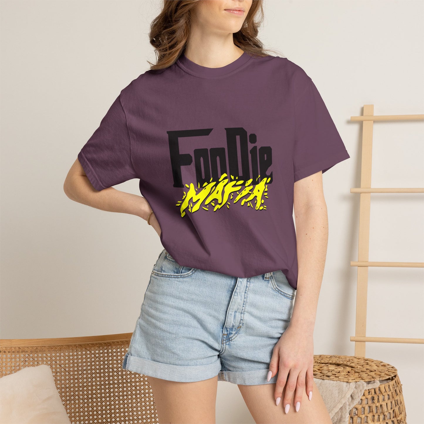 L.O.E.F Foodie Mafia Unisex Tee Shirt (Bright Yellow)
