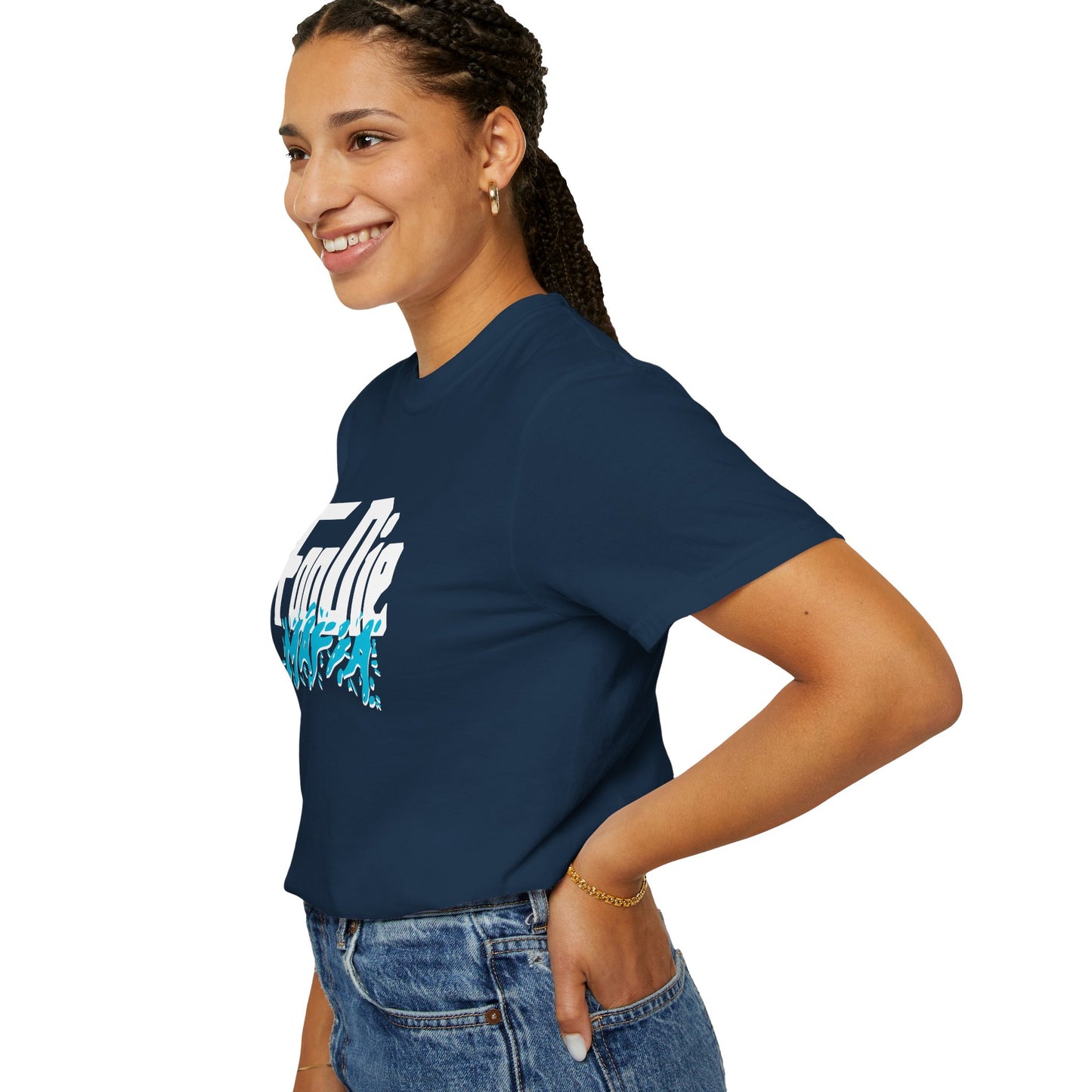 L.O.E.F Foodie Mafia Unisex Tee Shirt  (Aqua Blue)