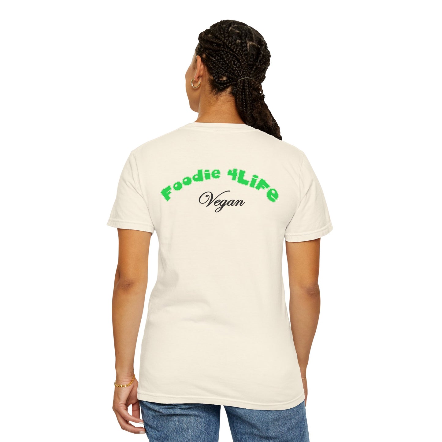 L.O.E.F Foodie 4Life Vegan Unisex Tee Shirt (Machalite Green)