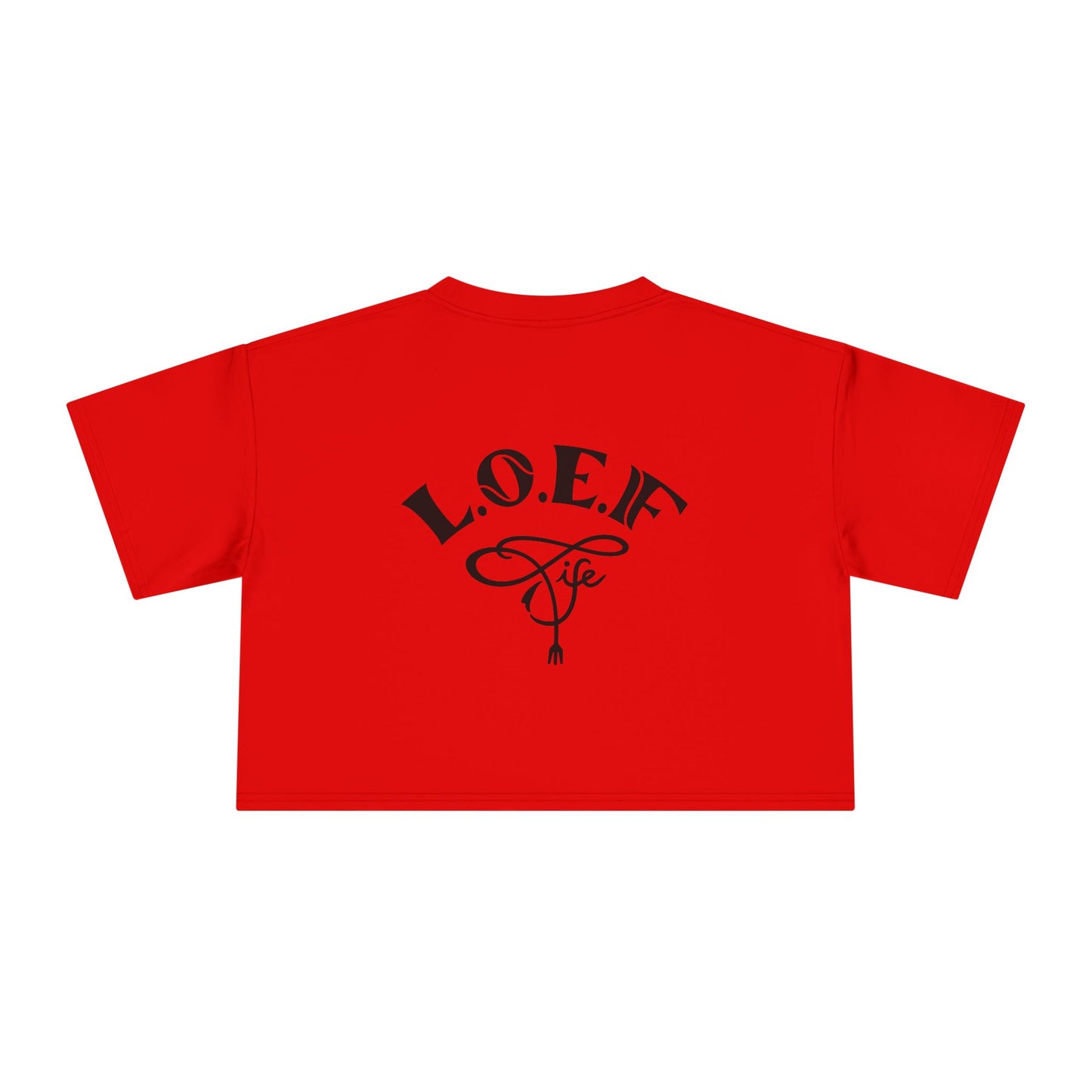L.O.E.F Foodie 4Life Vegan Crop Top (Yellow)
