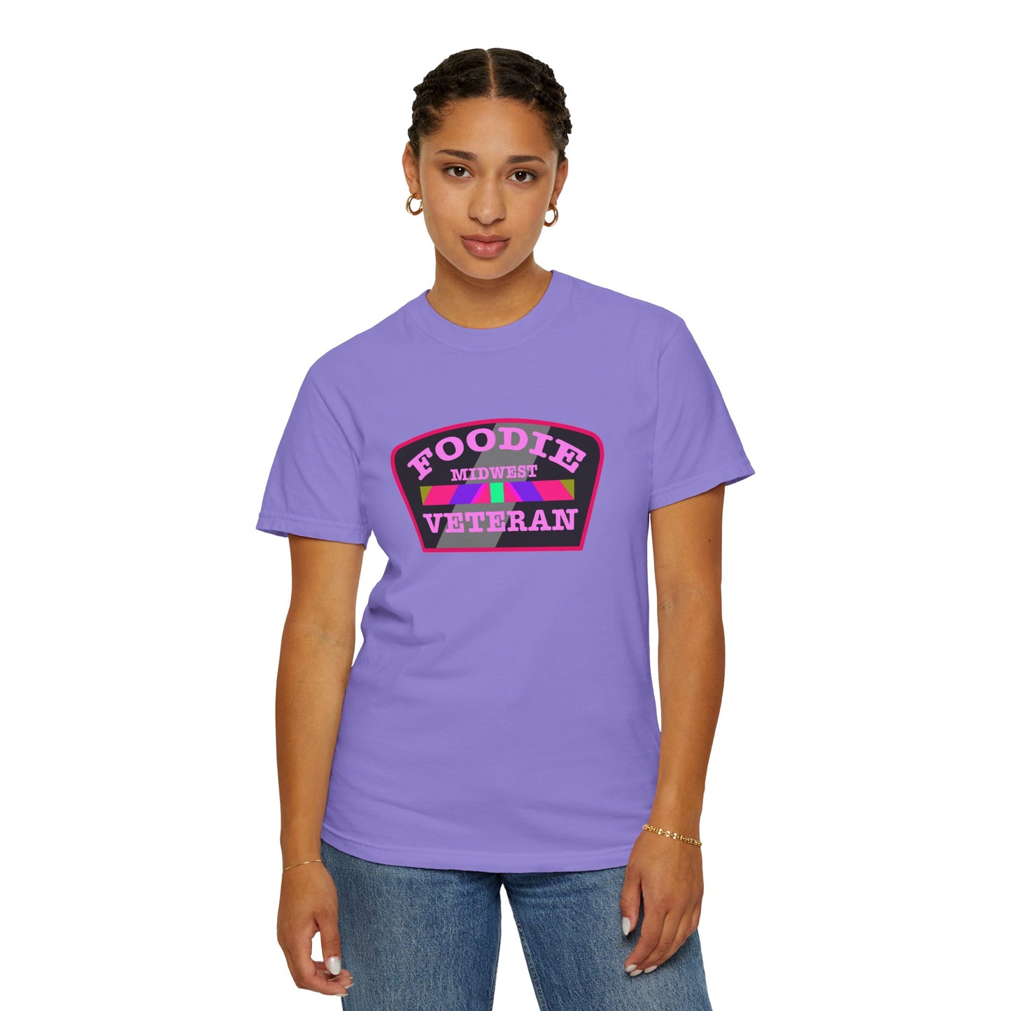 L.O.E.F Foodie Veteran MIDWEST Unisex Tee Shirt (Pink)