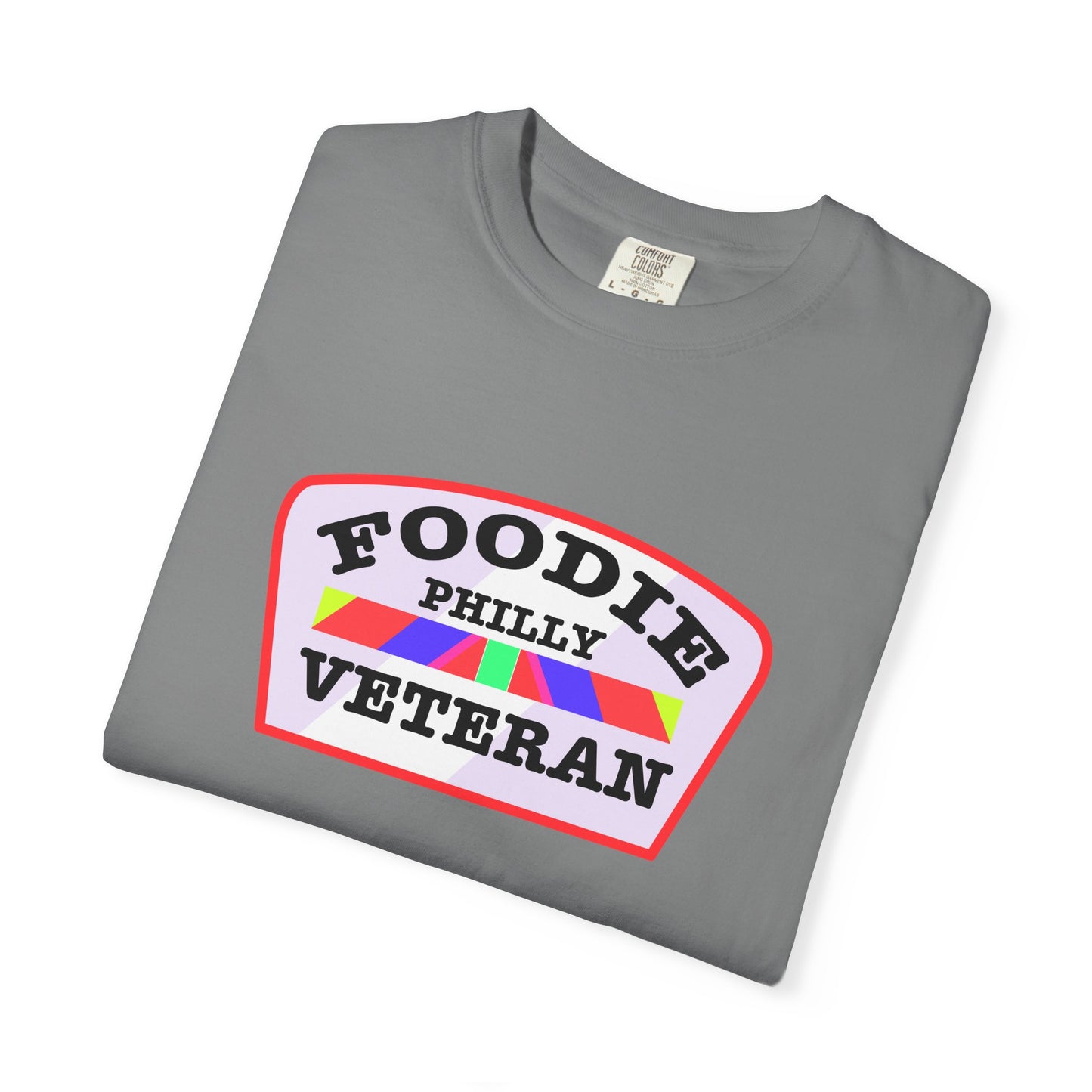 L.O.E.F Foodie Veteran PHILLY Unisex Tee Shirt (Soft Pink)