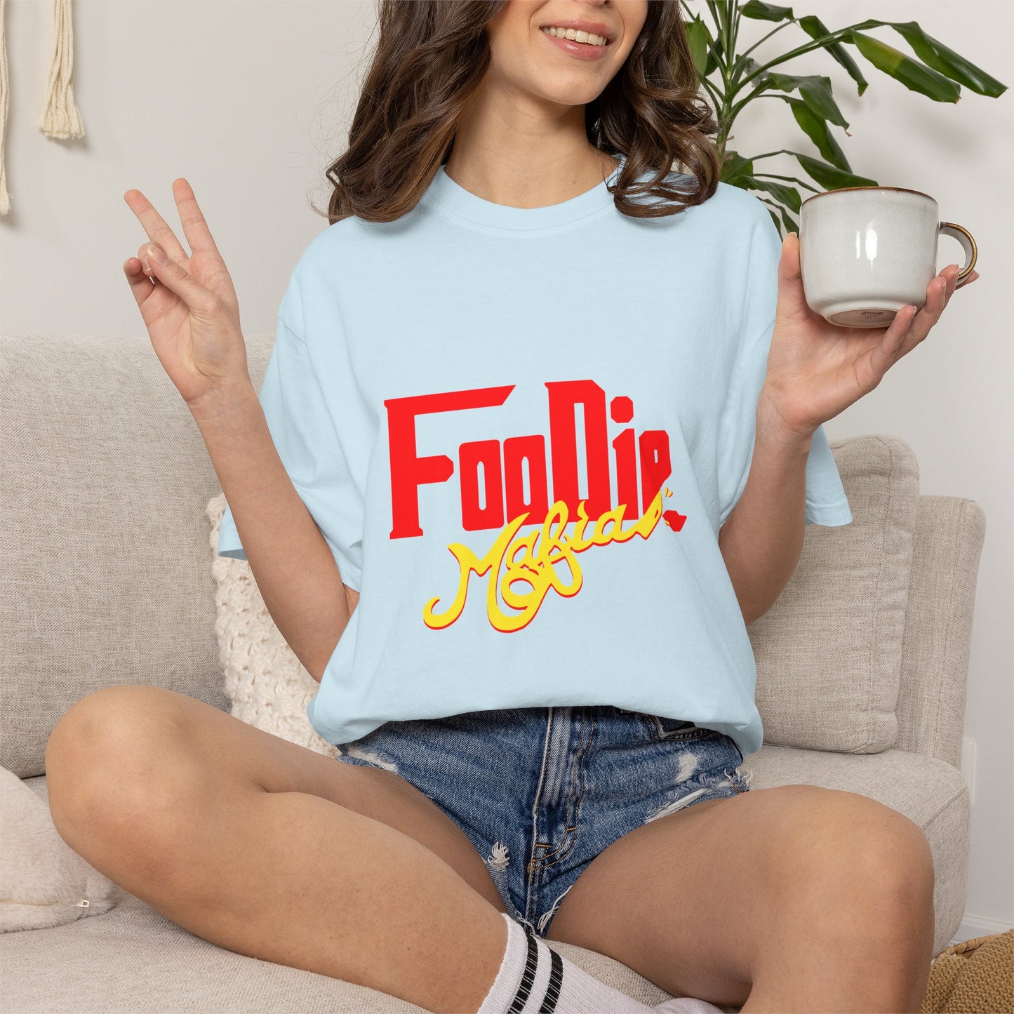 L.O.E.F Red Foodie Mafia Unisex Tee shirt (Bright Yellow)