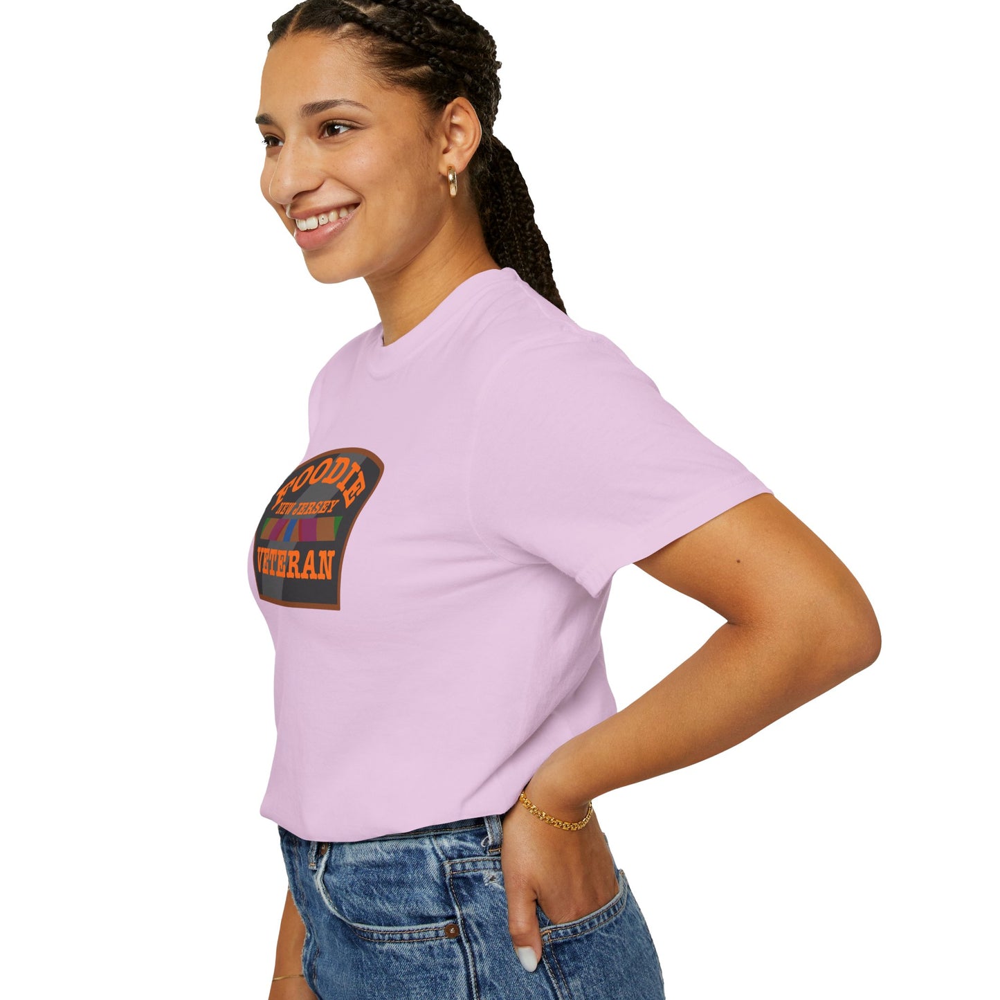 L.O.E.F Foodie Veteran NEW JERSEY Unisex Tee Shirt (Orange)