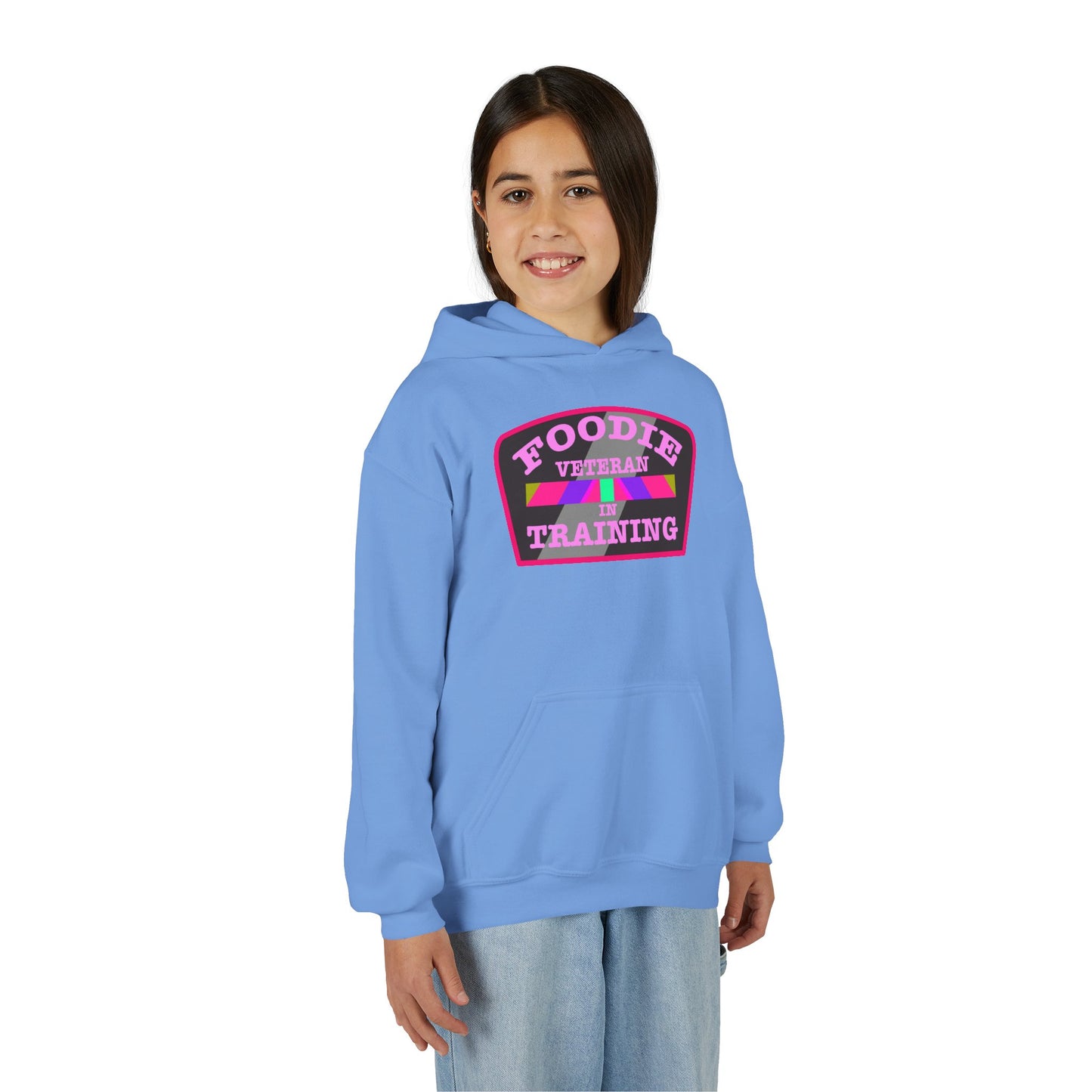 L.O.E.F Foodie Veteran In Training Youth Hoodie (Pink)