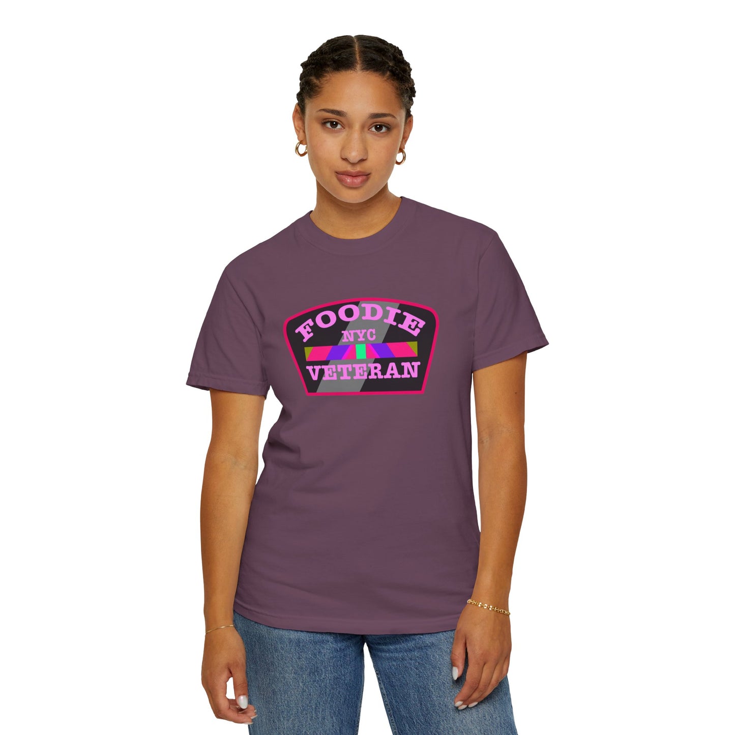 L.O.E.F Foodie Veteran NYC Unisex Tee Shirt (Pink)