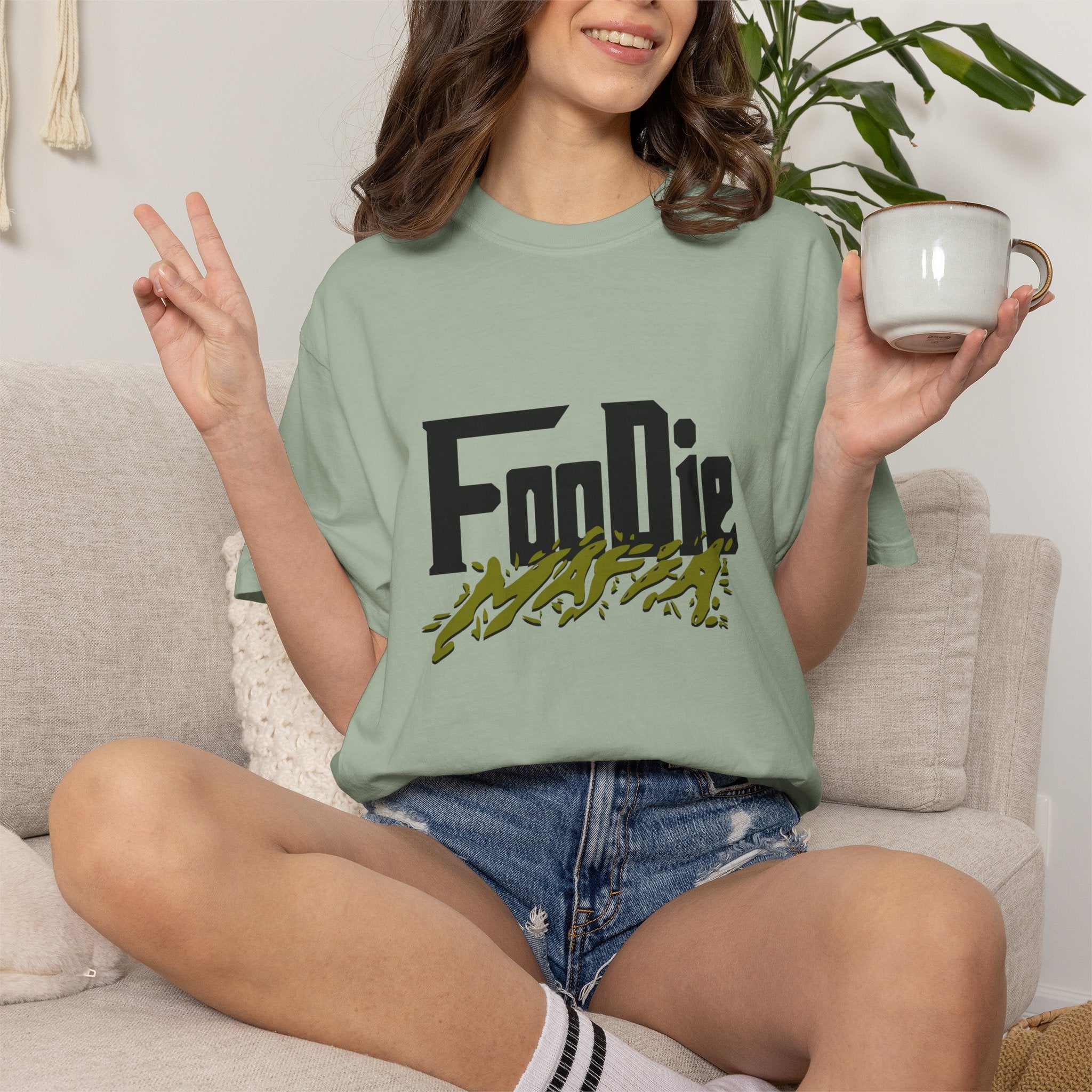 L.O.E.F Foodie Mafia Tee Shirt (Olive Green)