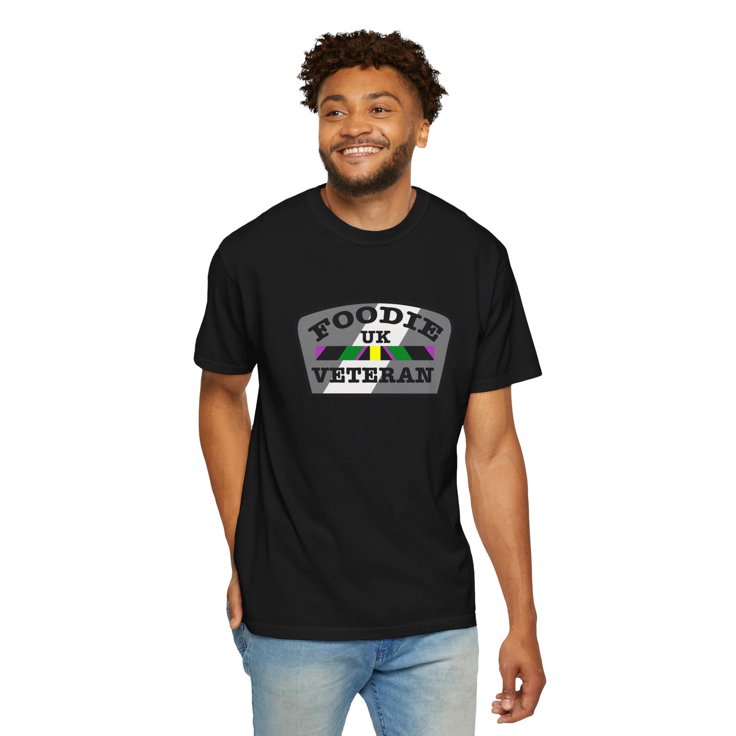L.O.E.F Foodie Veteran UK Unisex Tee Shirt (Gray)