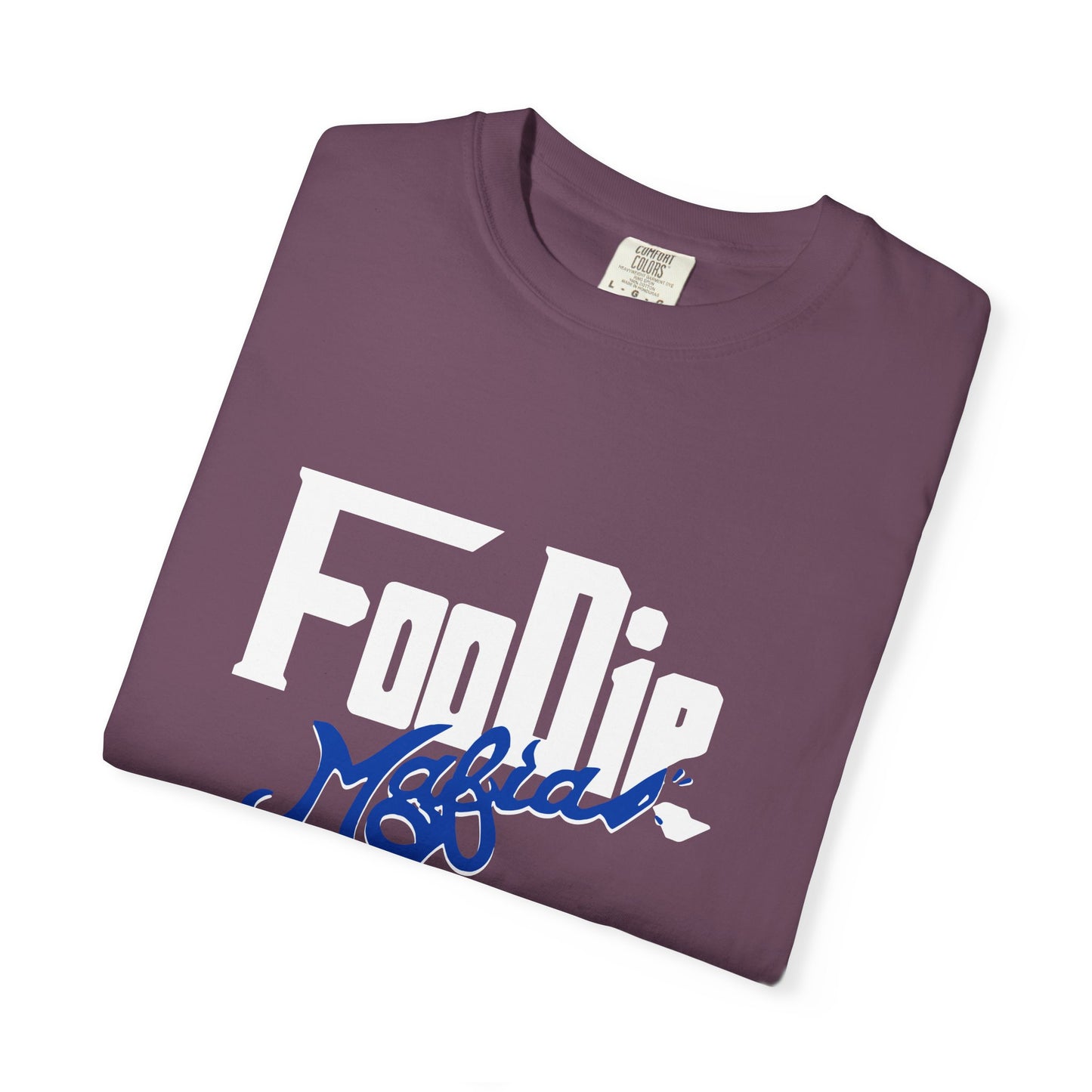 L.O.E.F White Foodie Mafia Unisex Tee shirt (Dark Blue)