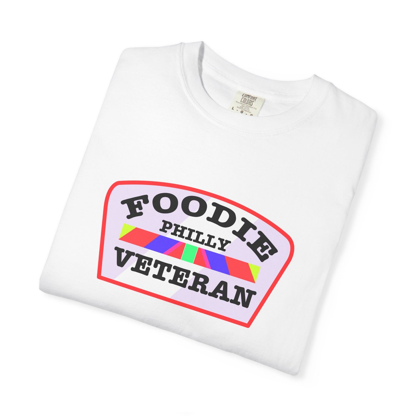 L.O.E.F Foodie Veteran PHILLY Unisex Tee Shirt (Soft Pink)