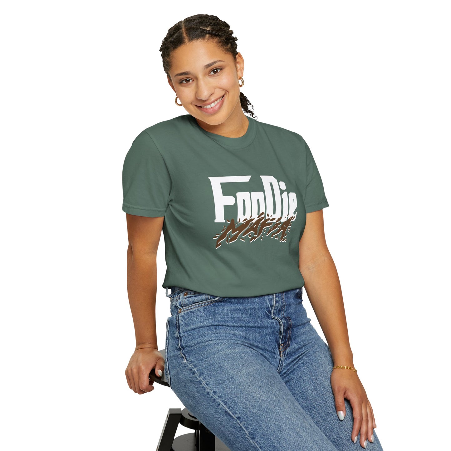 L.O.E.F Foodie Mafia Unisex Tee Shirt  (Brown)