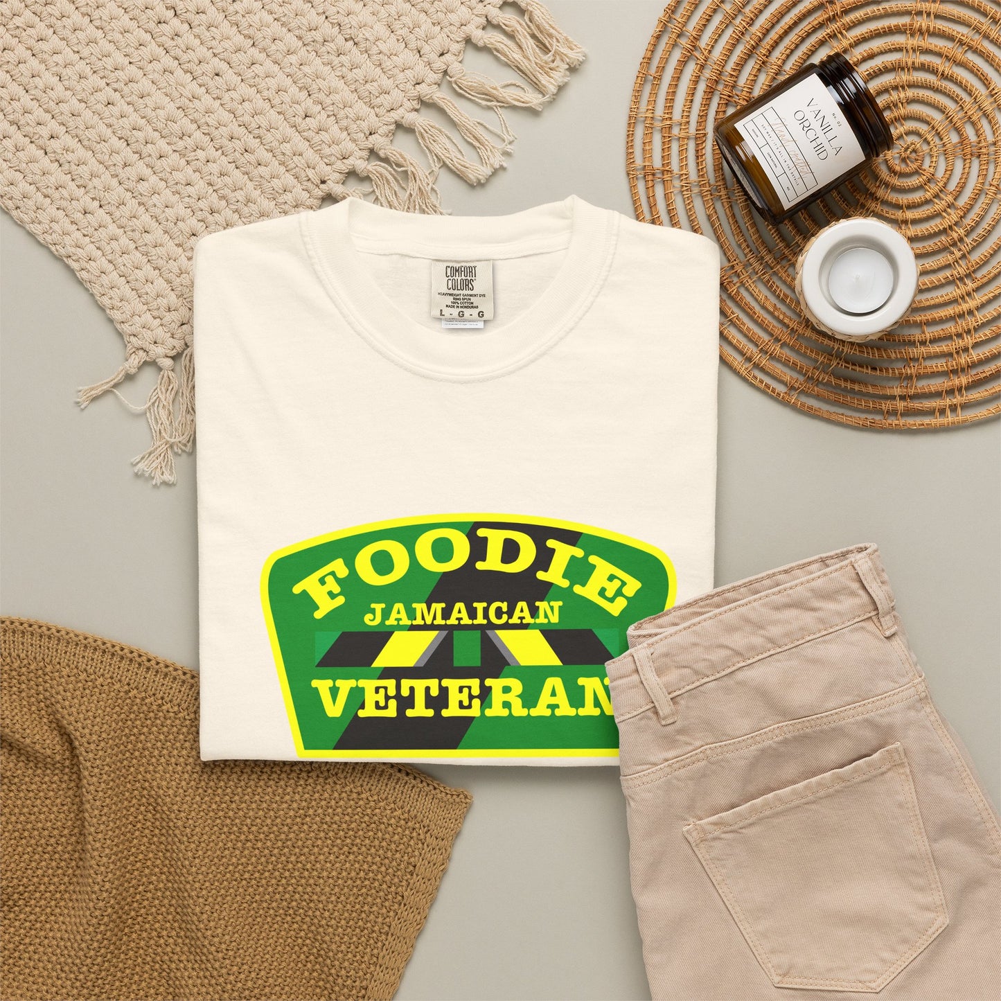 L.O.E.F Foodie Veteran Jamaican Unisex Tee Shirt