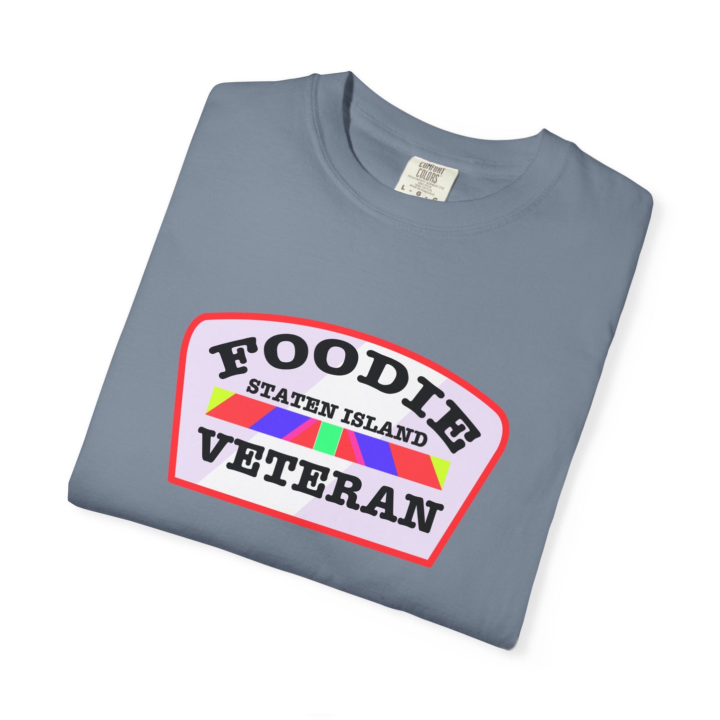 L.O.E.F Foodie Veteran STATEN ISLAND Unisex Tee Shirt (Soft Pink)