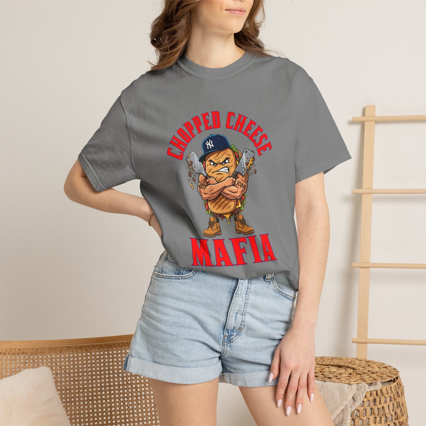L.O.E.F Mafia Chopped Cheese Unisex Tee Shirt (Red)