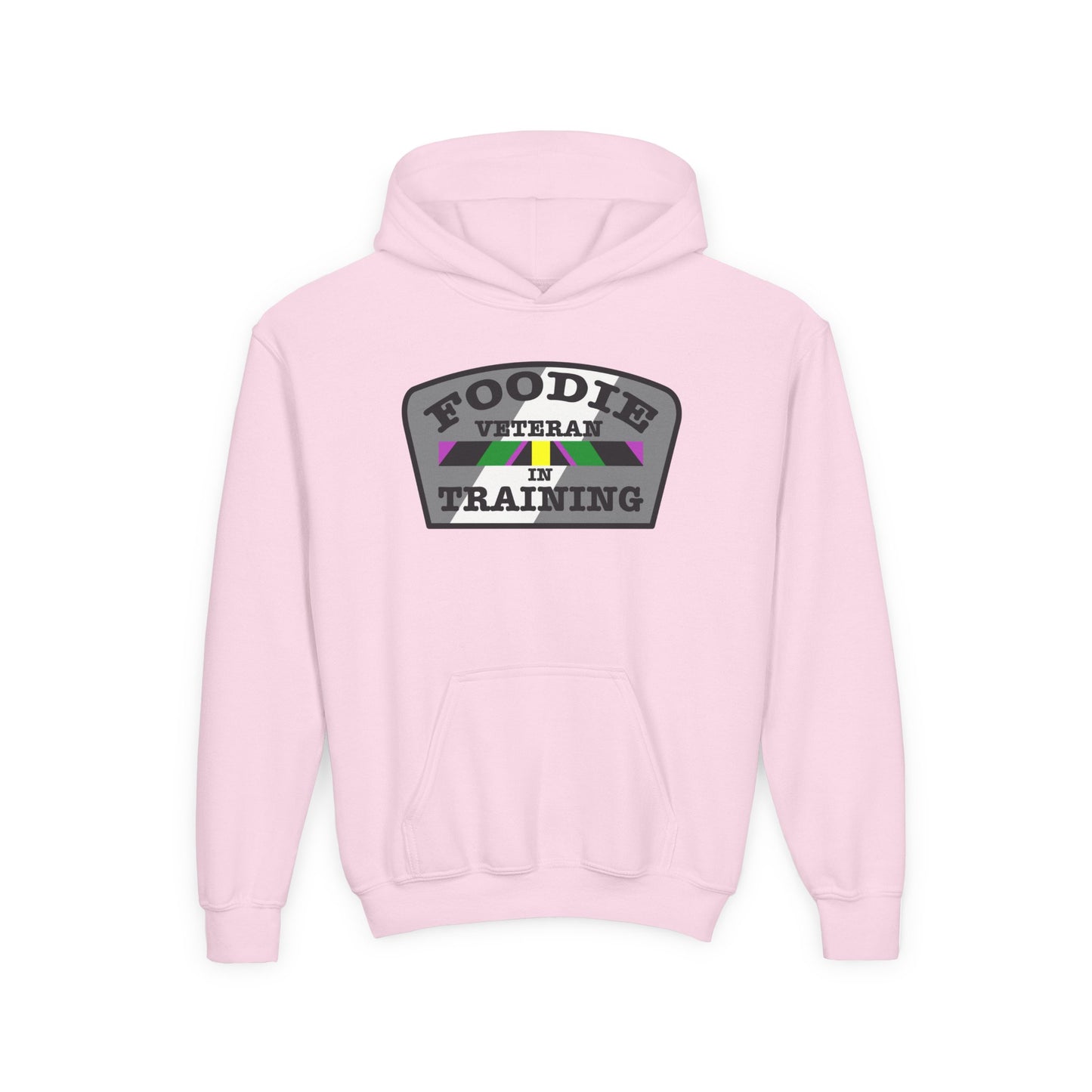 L.O.E.F Foodie Veteran In Training Youth Hoodie (Gray)