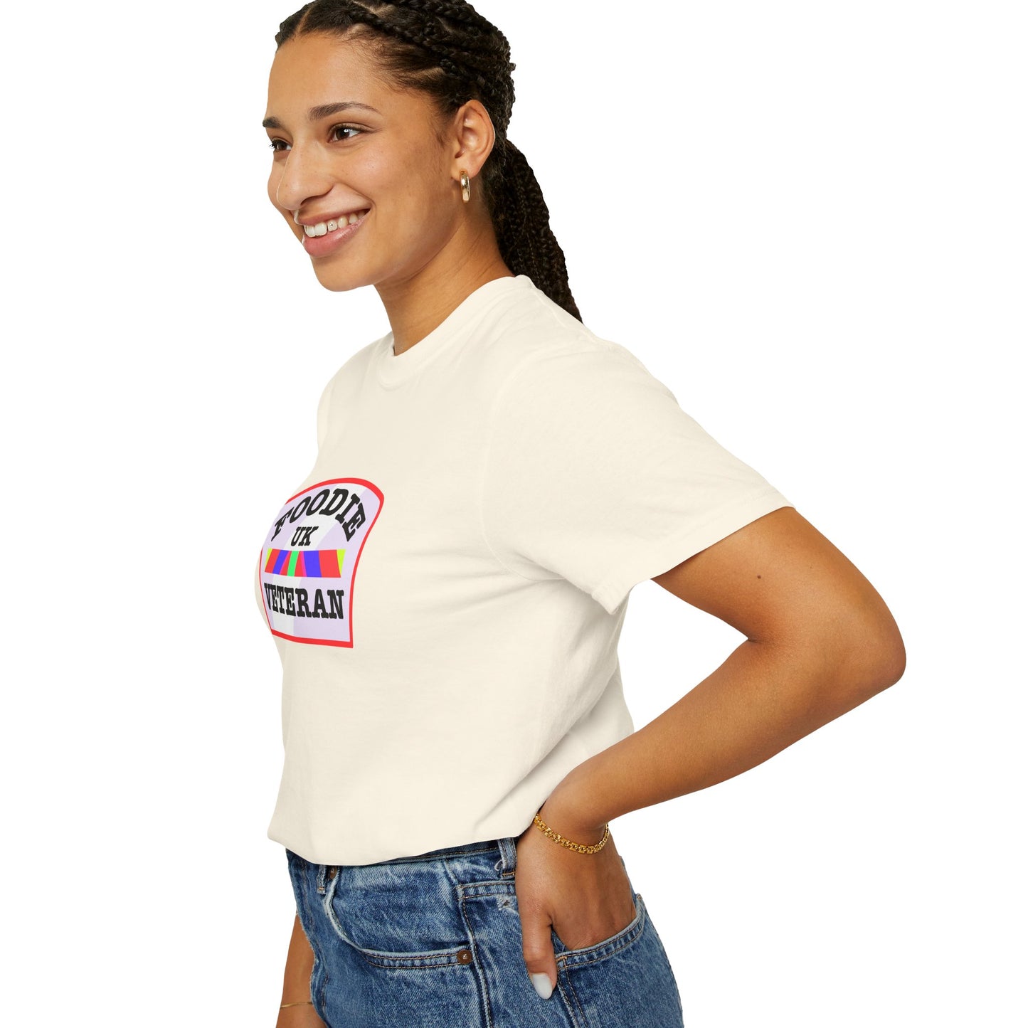 L.O.E.F Foodie Veteran UK Unisex Tee Shirt (Soft Pink)