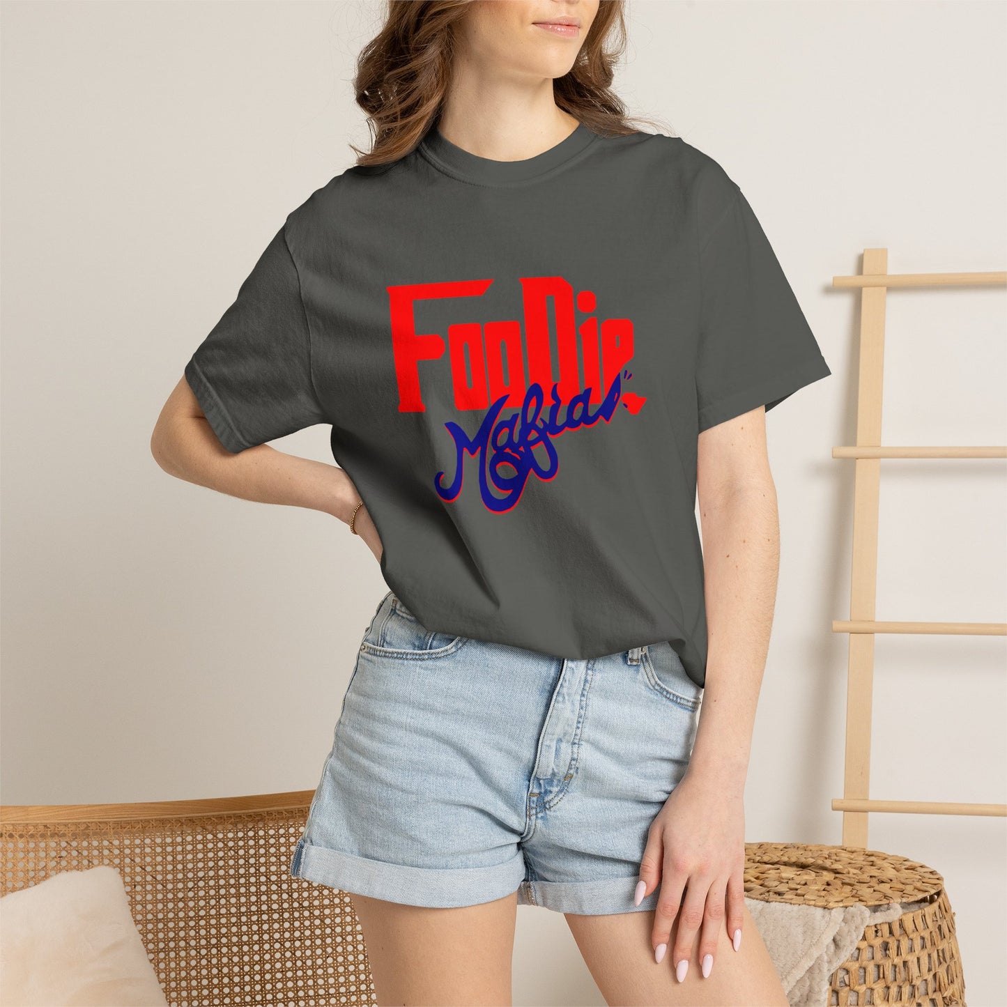 L.O.E.F Red Foodie Mafia Unisex Tee shirt (Dark Blue)