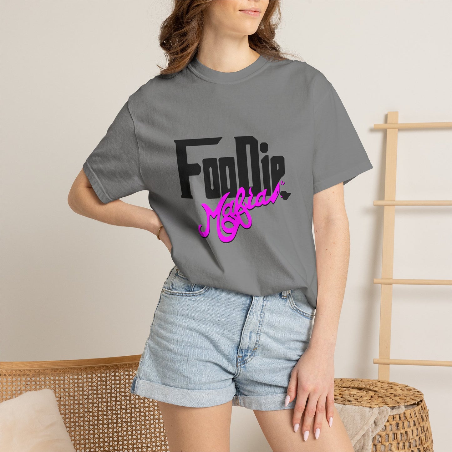 L.O.E.F Foodie Mafia Unisex Tee Shirt (Bright Purple)