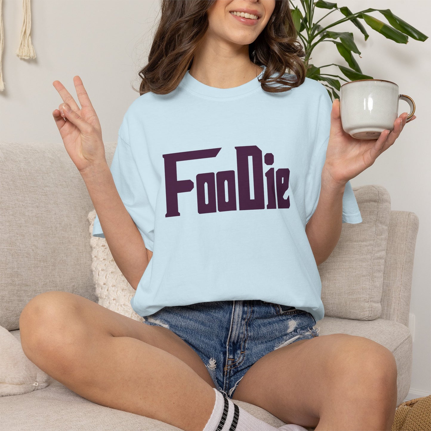 L.O.E.F Foodie Unisex Tee Shirt (Deep Purple)