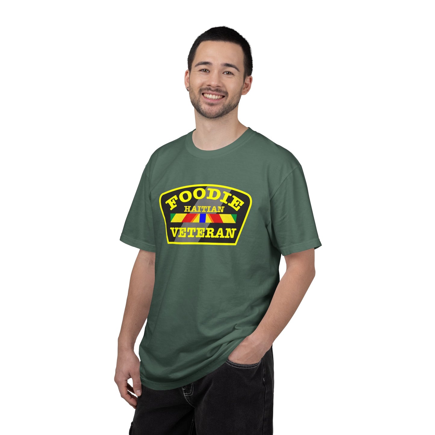 L.O.E.F Foodie Veteran HAITIAN Unisex Tee Shirt (Yellow)