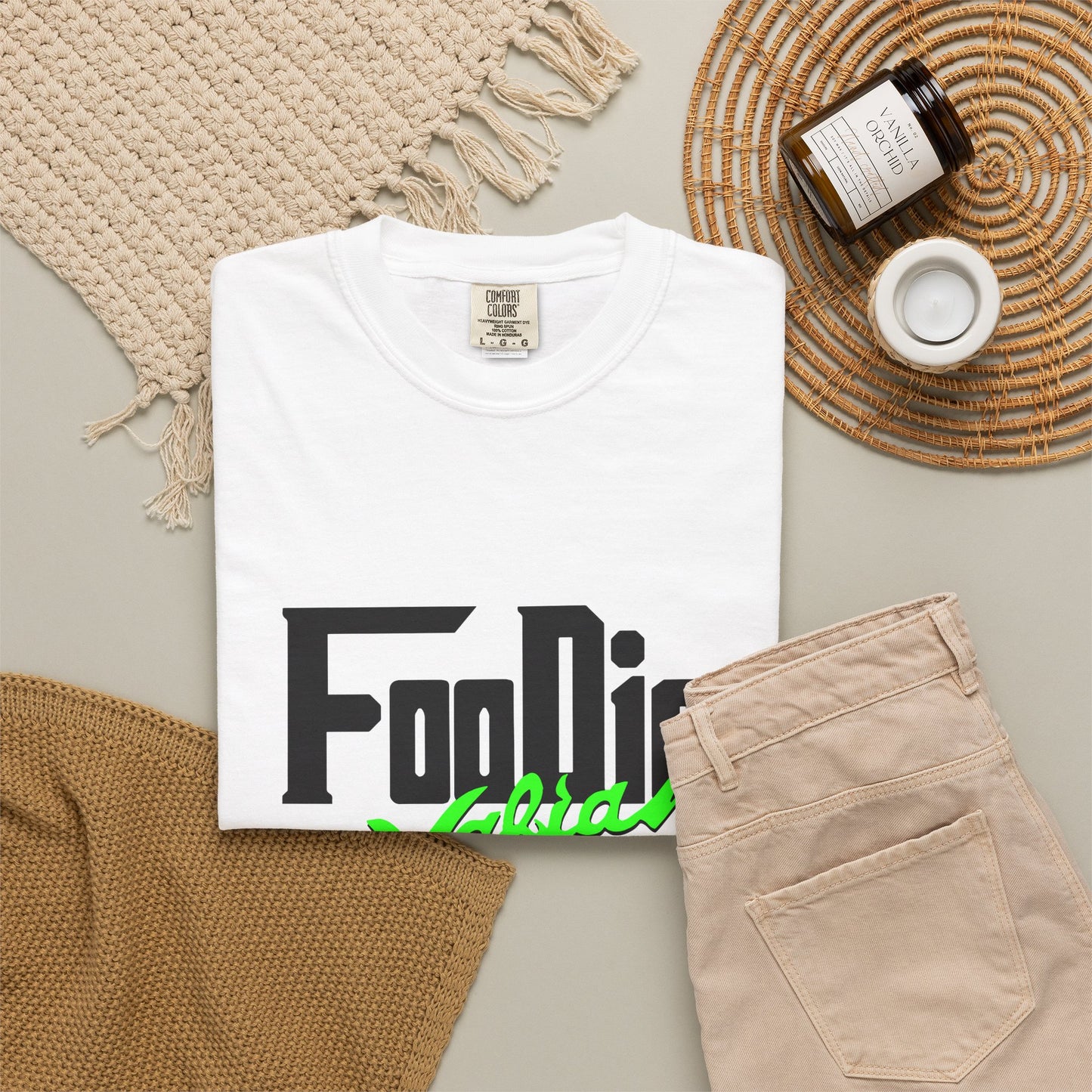 L.O.E.F Foodie Mafia Unisex Tee Shirt (Neon Green)