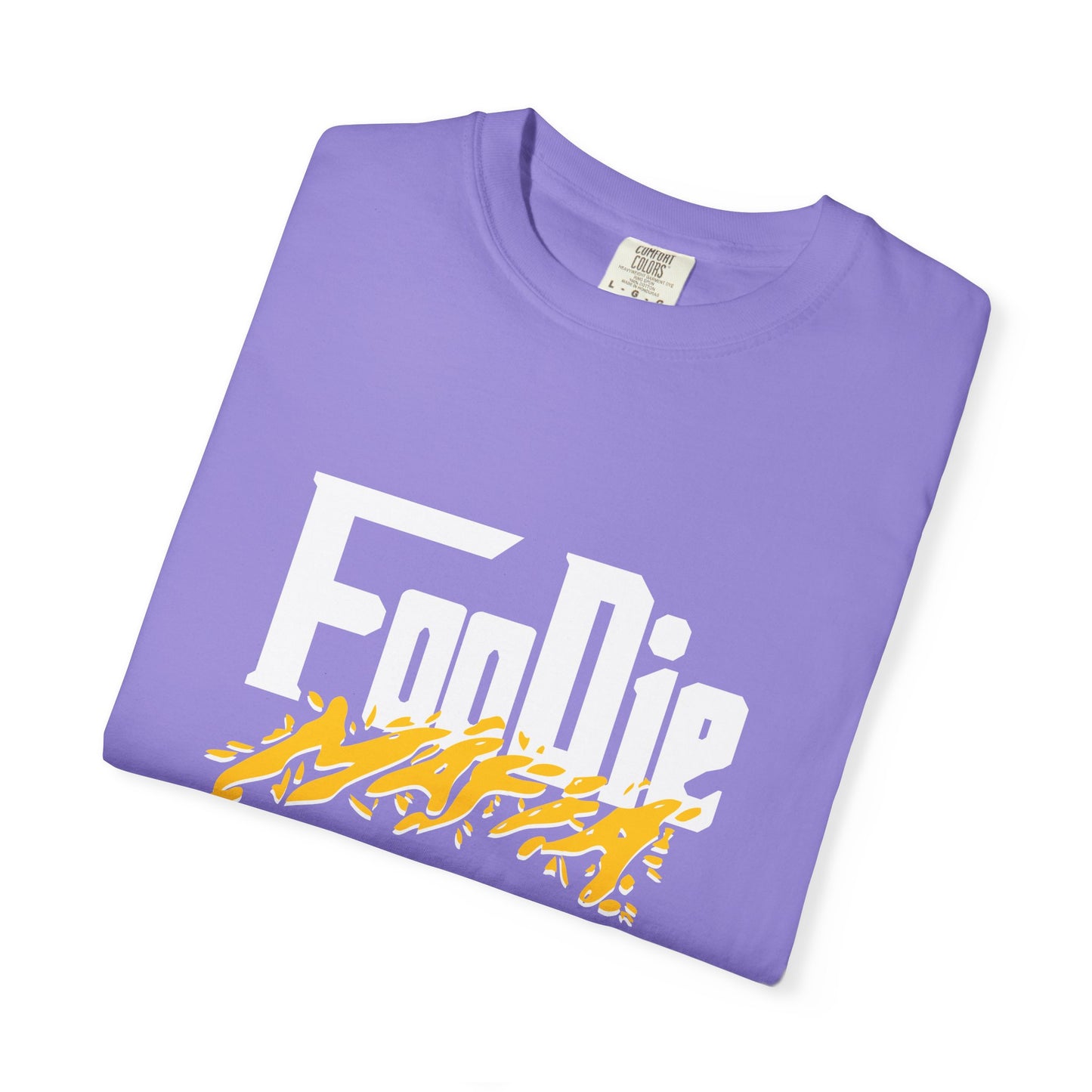 L.O.E.F White Foodie Mafia Unisex Tee shirt (Bright Yellow)