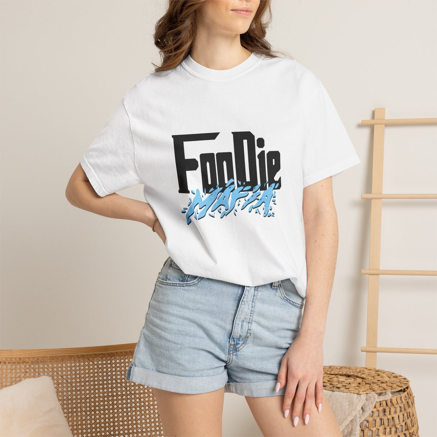 L.O.E.F Foodie Mafia Unisex Tee Shirt (Baby Blue)