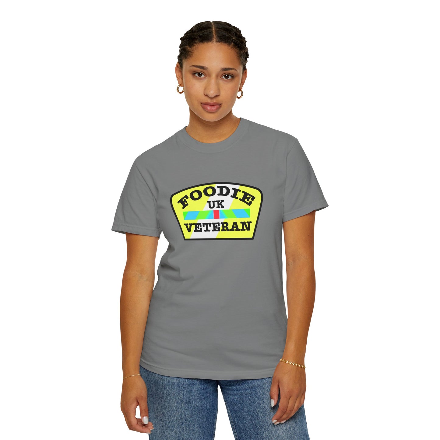 L.O.E.F Foodie Veteran UK Unisex Tee Shirt (Yellow and Black)