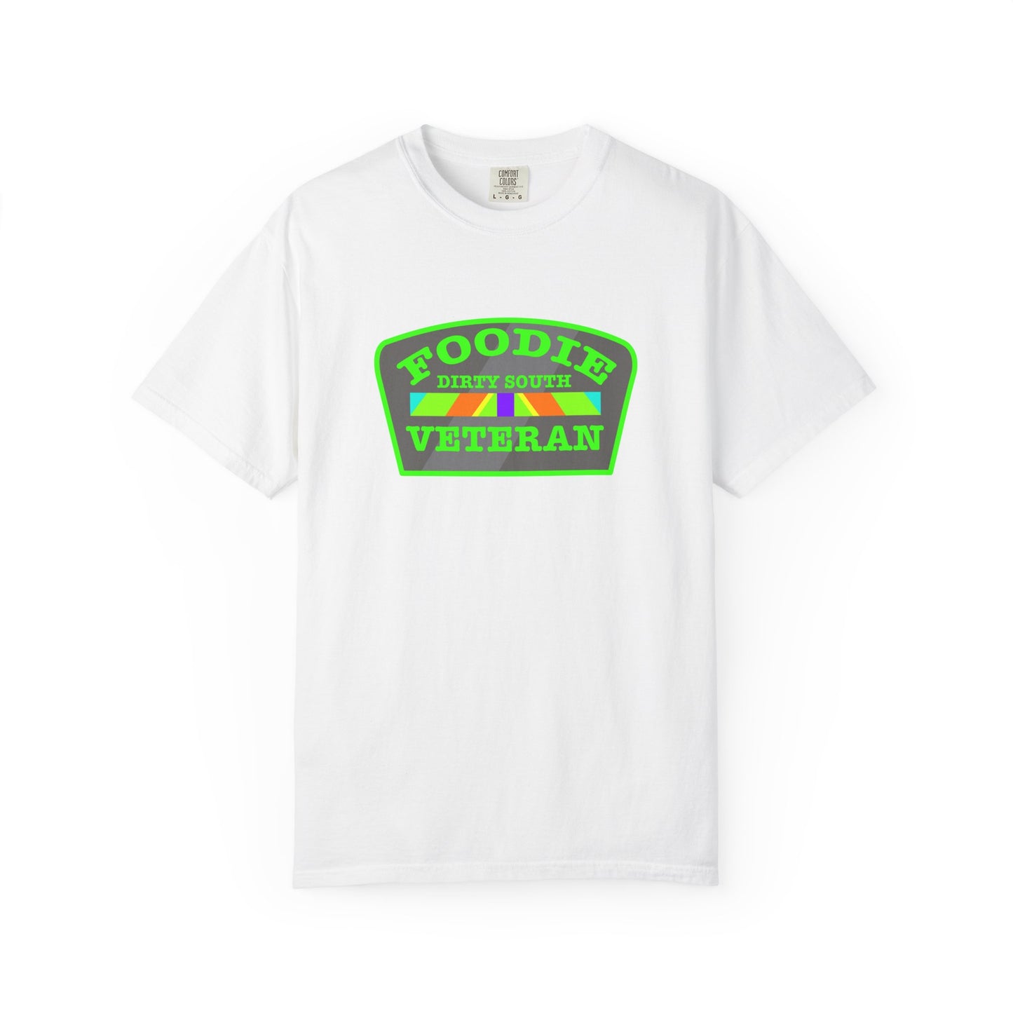 L.O.E.F Foodie Veteran DIRTY SOUTH Unisex Tee Shirt (Neon Green)