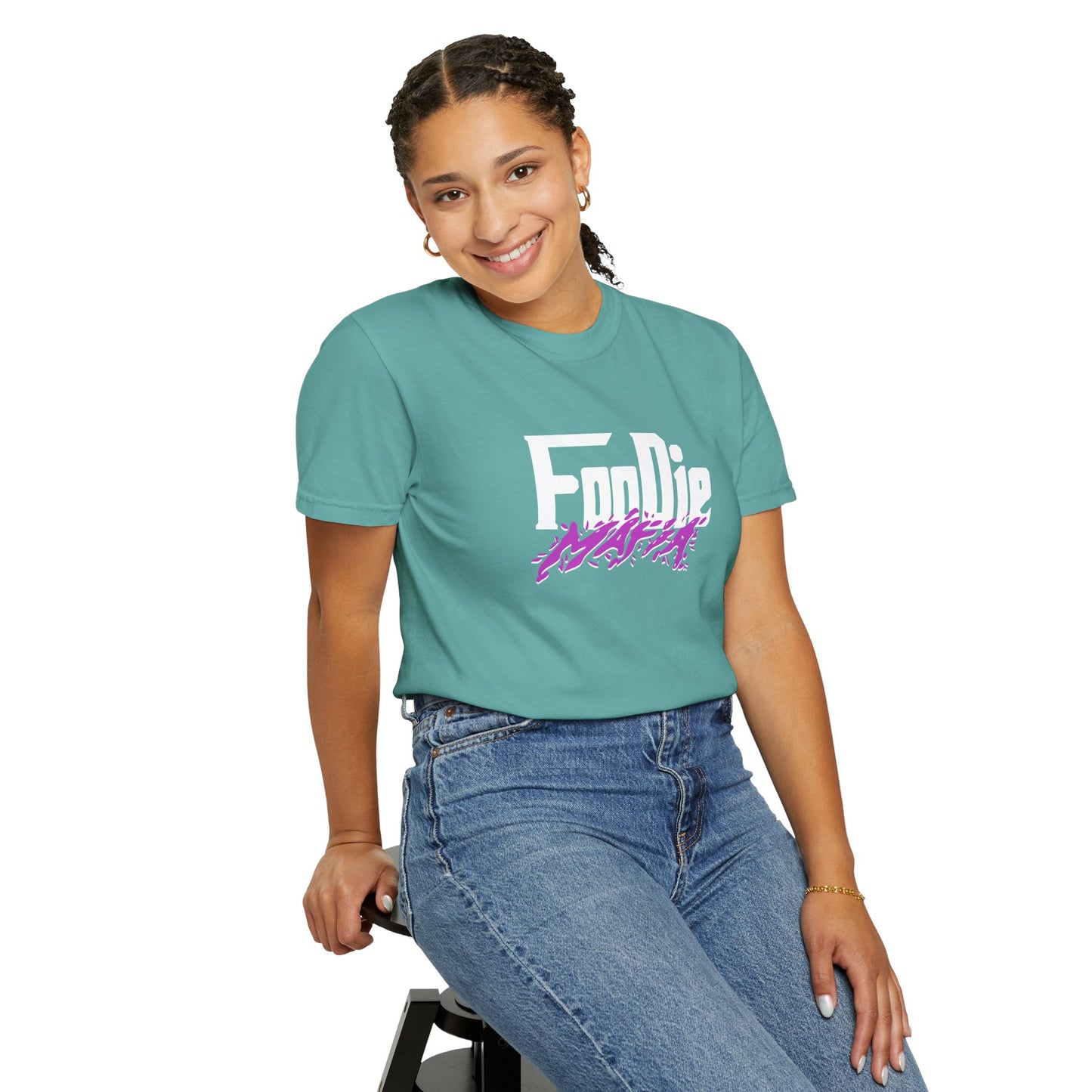 L.O.E.F White Foodie Mafia Tee Shirt (Purple)