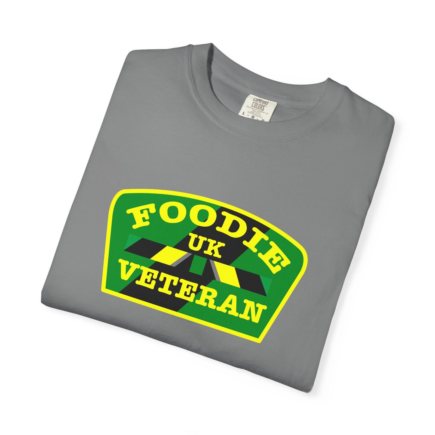 L.O.E.F Foodie Veteran UK Unisex Tee Shirt (Yellow and Green)