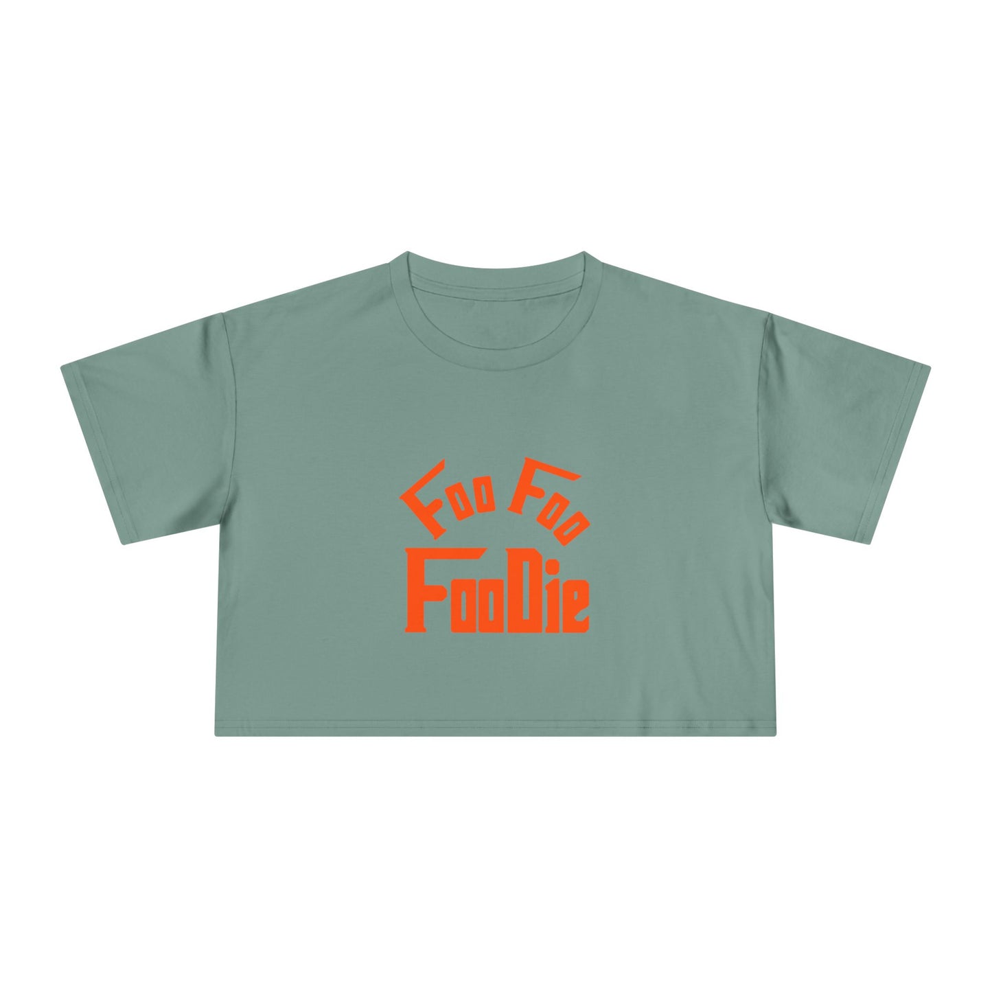 L.O.E.F FOO FOO FOODIE Women Crop Tee(Neon Orange)
