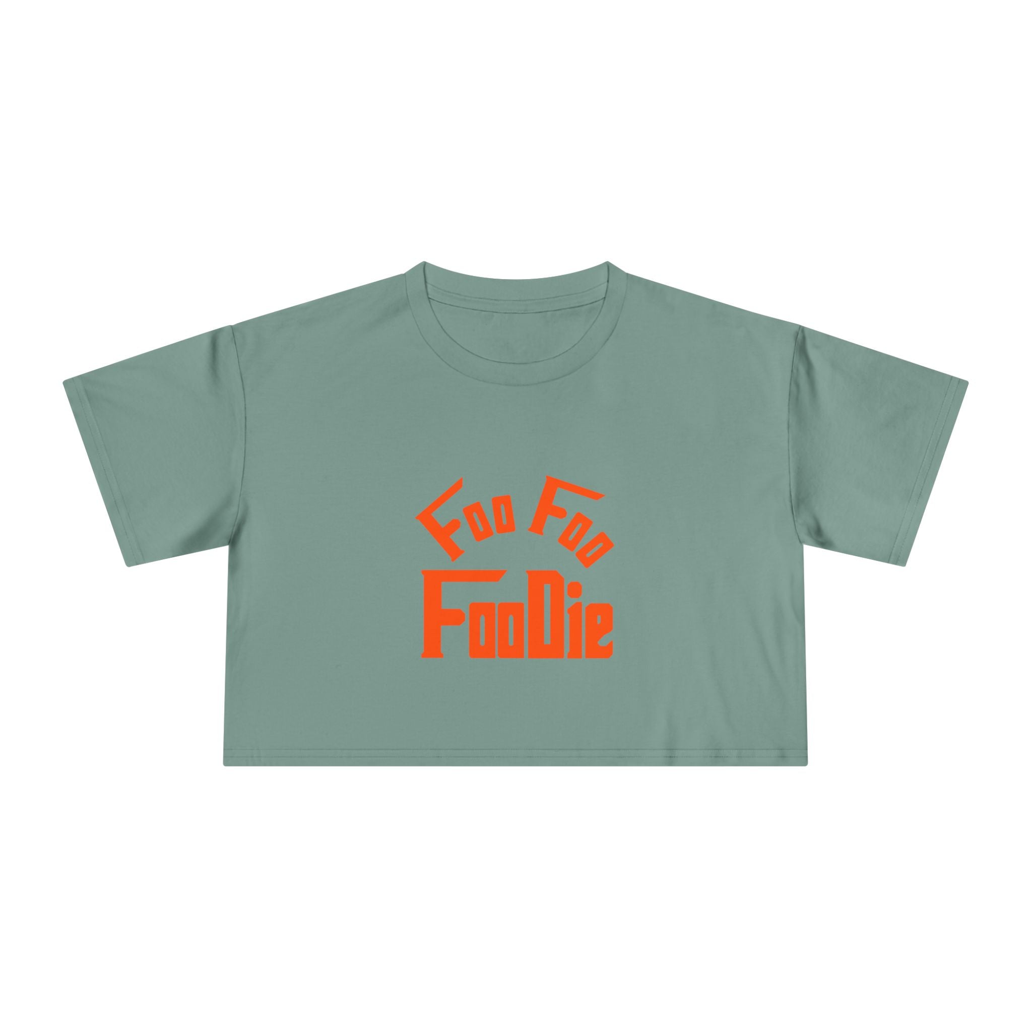 L.O.E.F FOO FOO FOODIE Women Crop Tee(Neon Orange)
